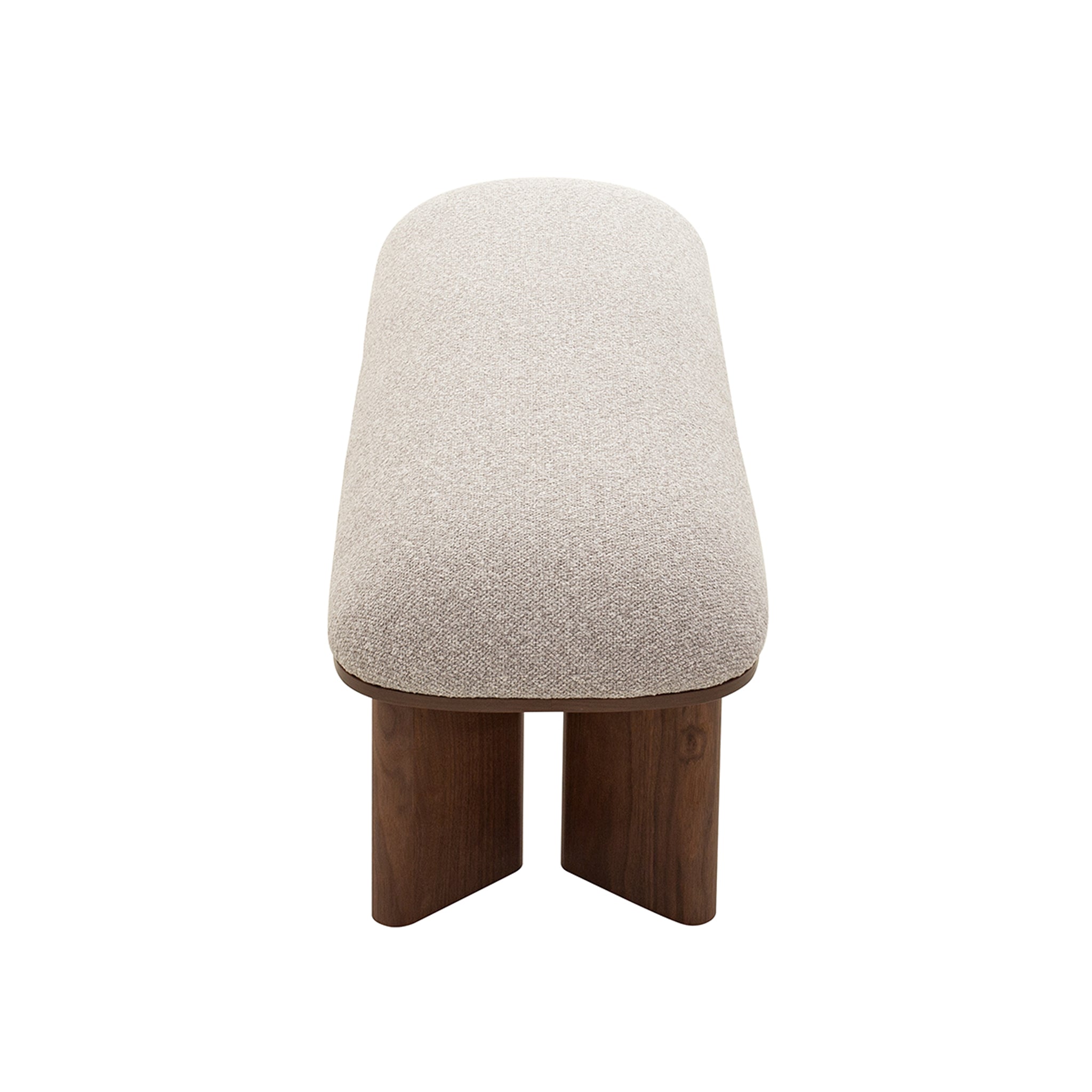 Walnut Bergamo Bench- Clay Grey