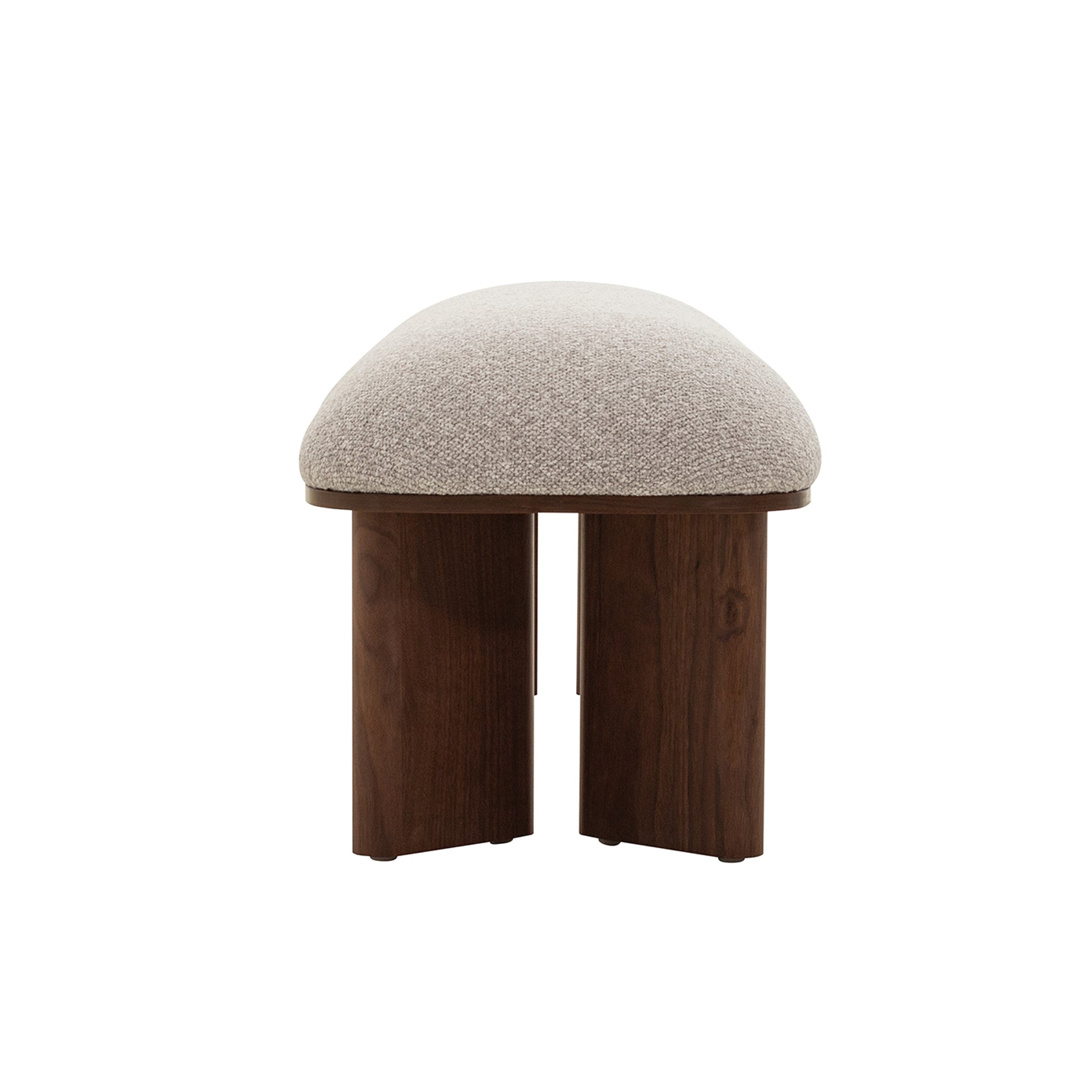 Walnut Bergamo Bench- Clay Grey