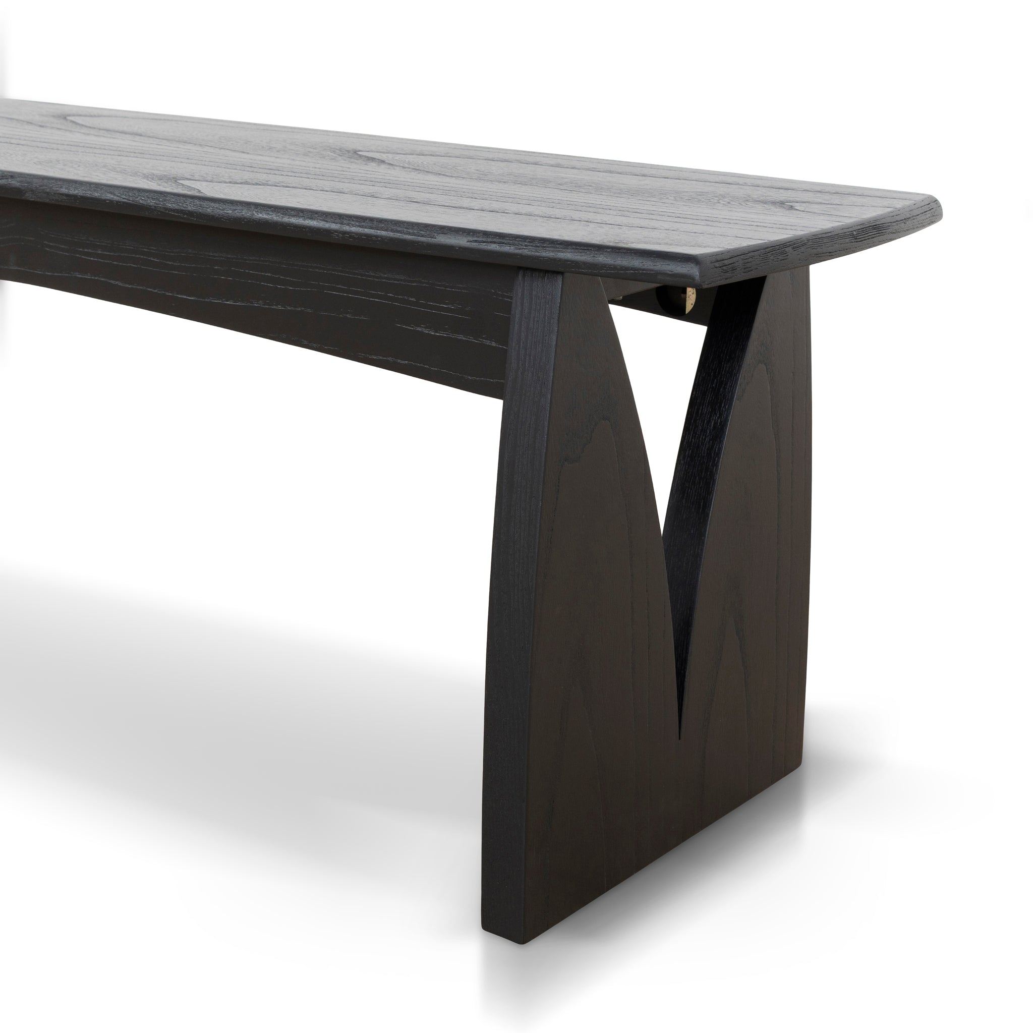 1.4m Elm Bergamo Dining Bergamo Bench- Full Black