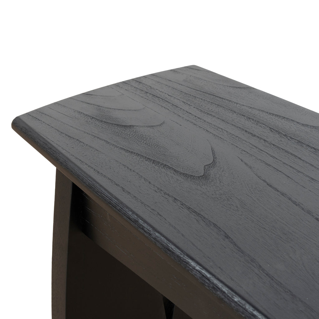 1.4m Elm Bergamo Dining Bergamo Bench- Full Black