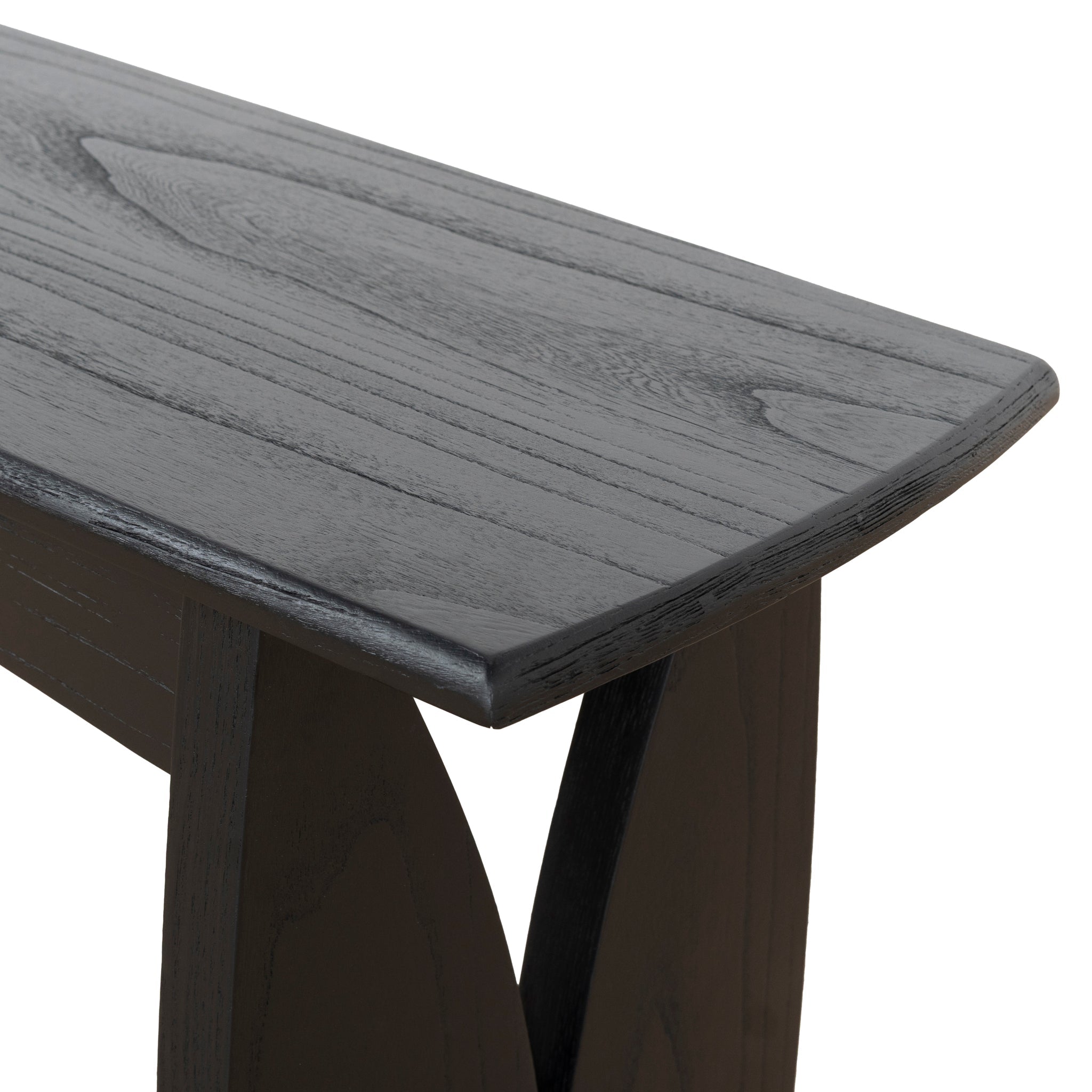 1.4m Elm Bergamo Dining Bergamo Bench- Full Black