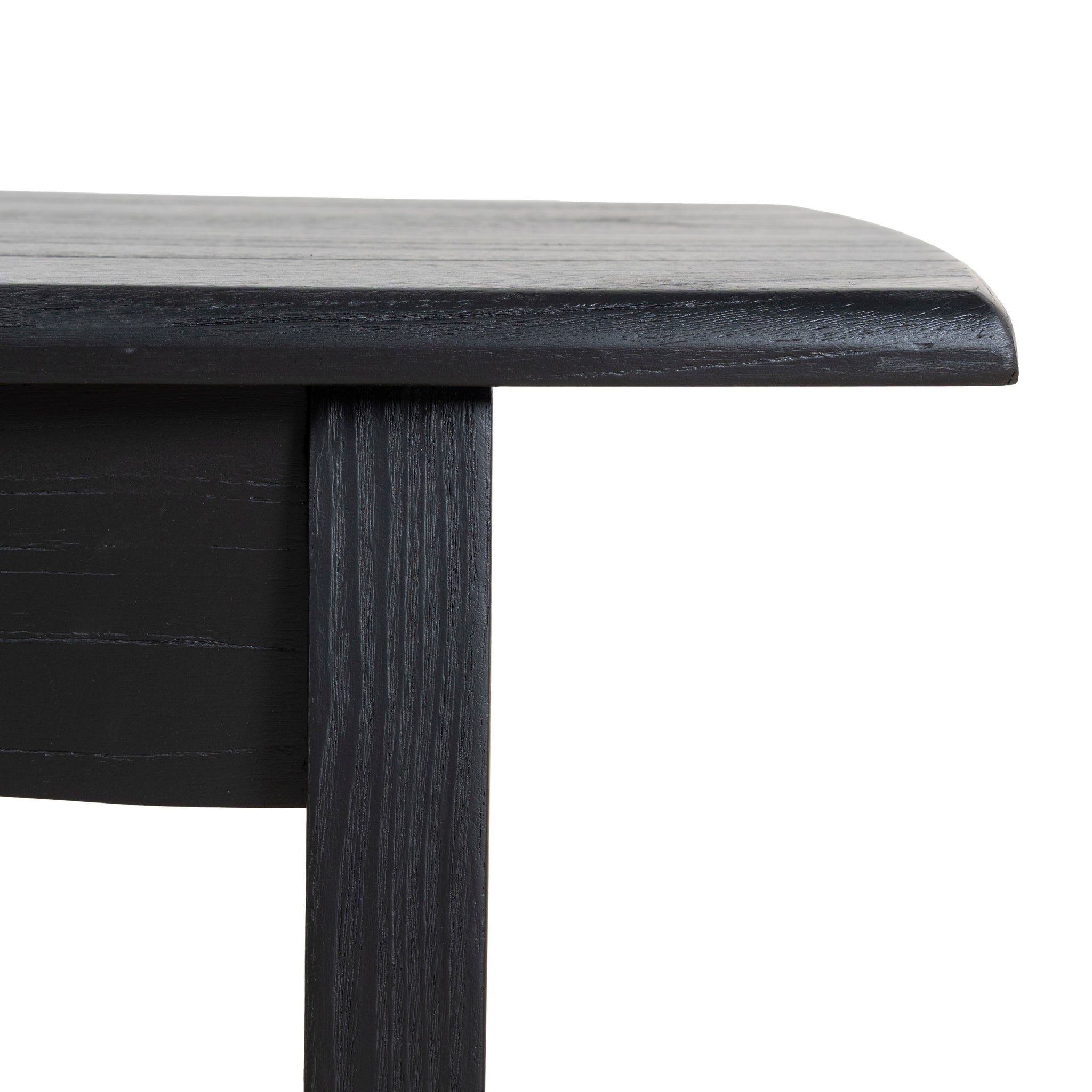 1.4m Elm Bergamo Dining Bergamo Bench- Full Black