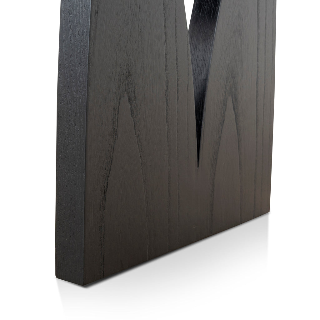 1.4m Elm Bergamo Dining Bergamo Bench- Full Black