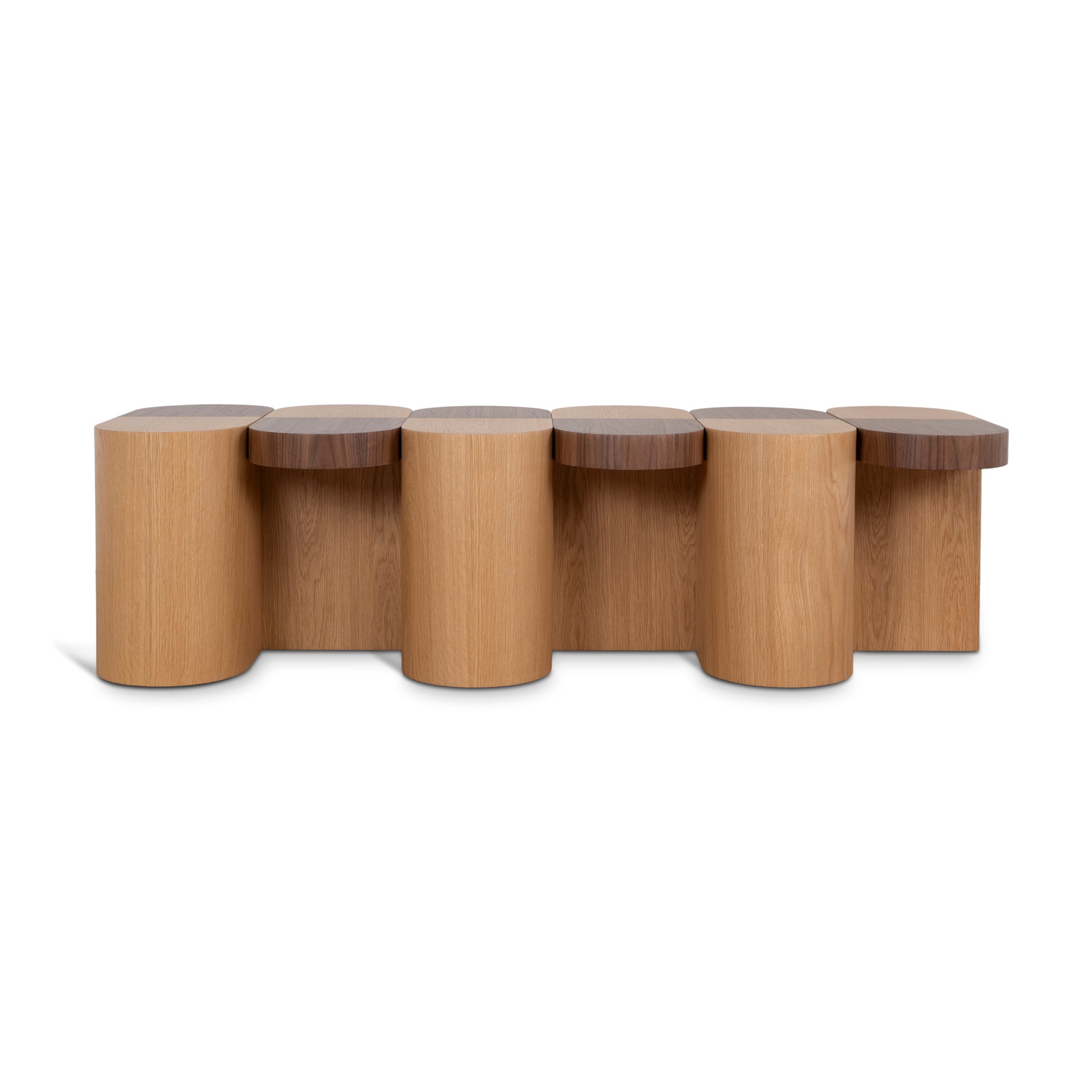 1.68m Bergamo Dining Bergamo Bench- Two Tone Natural