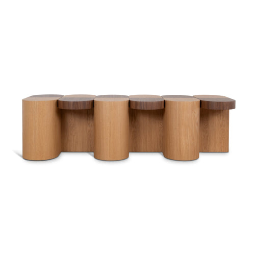 1.68m Bergamo Dining Bergamo Bench- Two Tone Natural