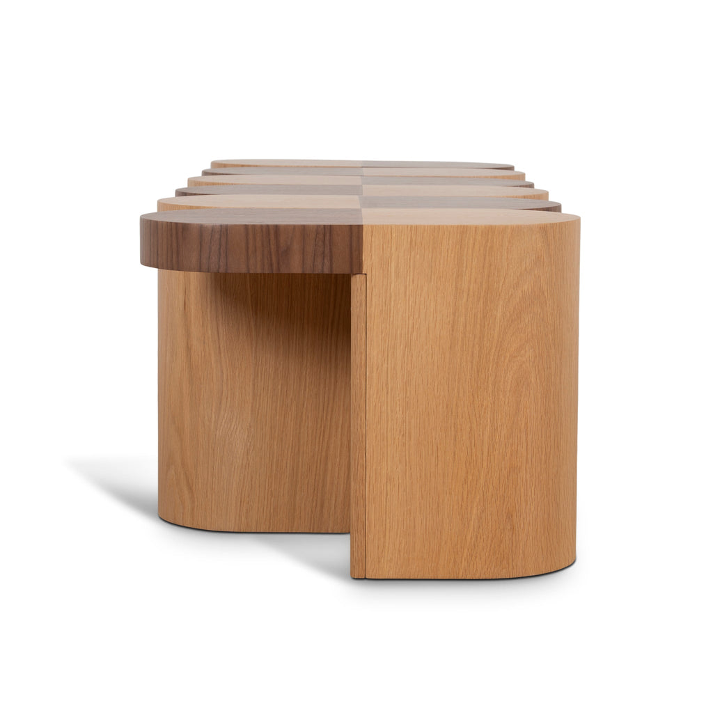 1.68m Bergamo Dining Bergamo Bench- Two Tone Natural