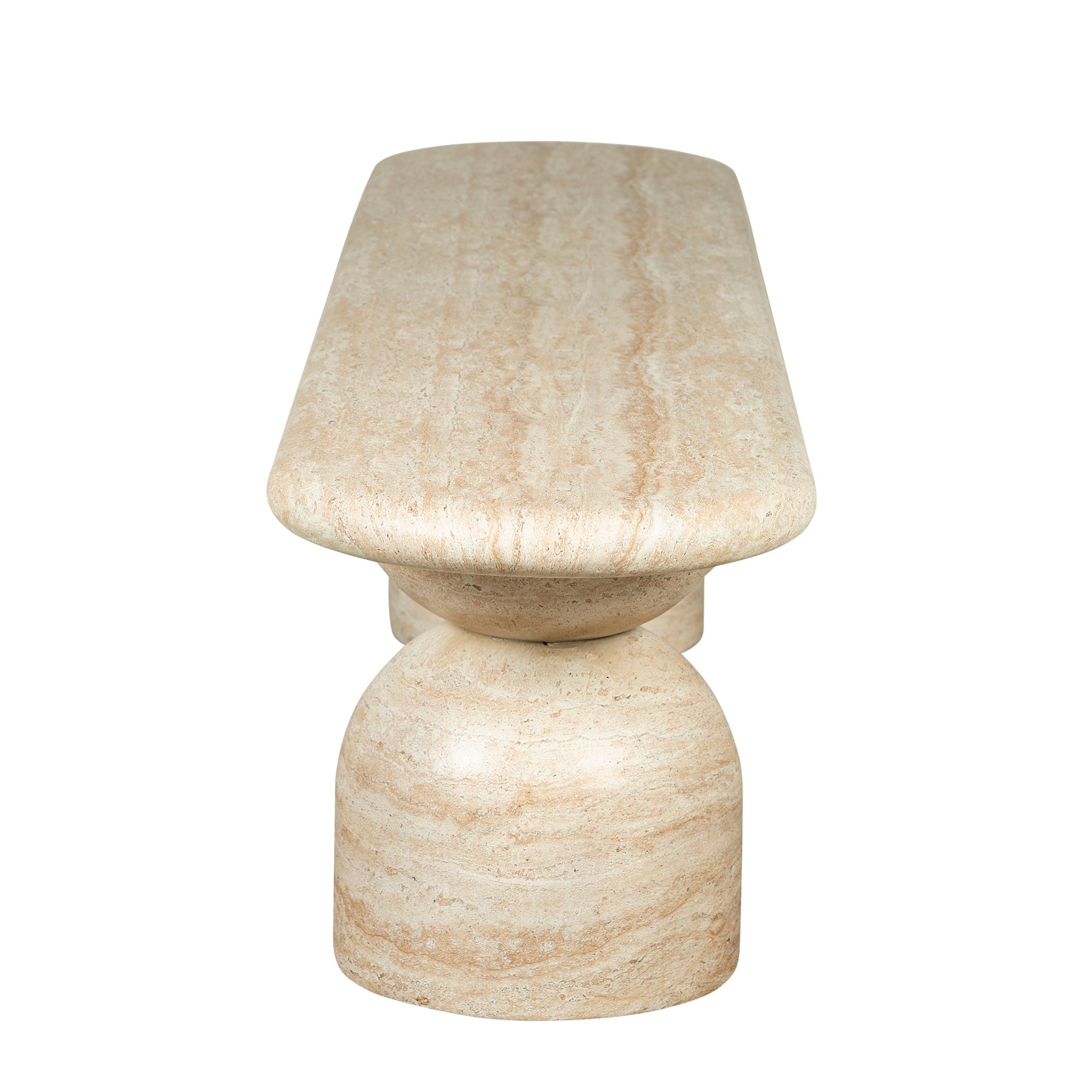 2m Indoor Bergamo Bench- Light Travertine Look