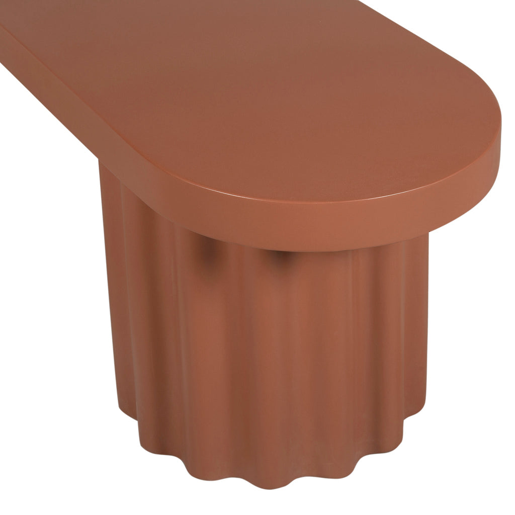 2.1m Concrete Bergamo Bench- Terracotta