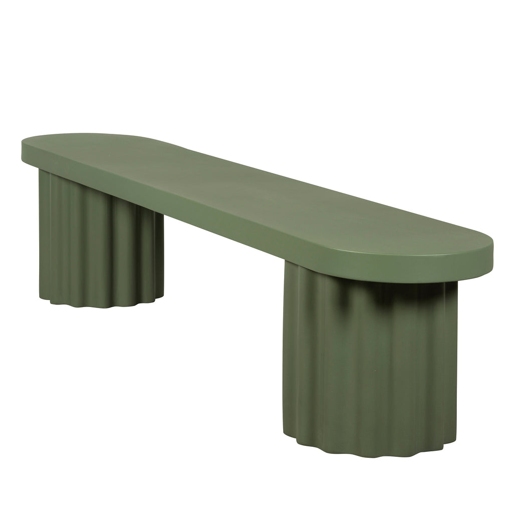 2.1m Concrete Bergamo Bench- Green