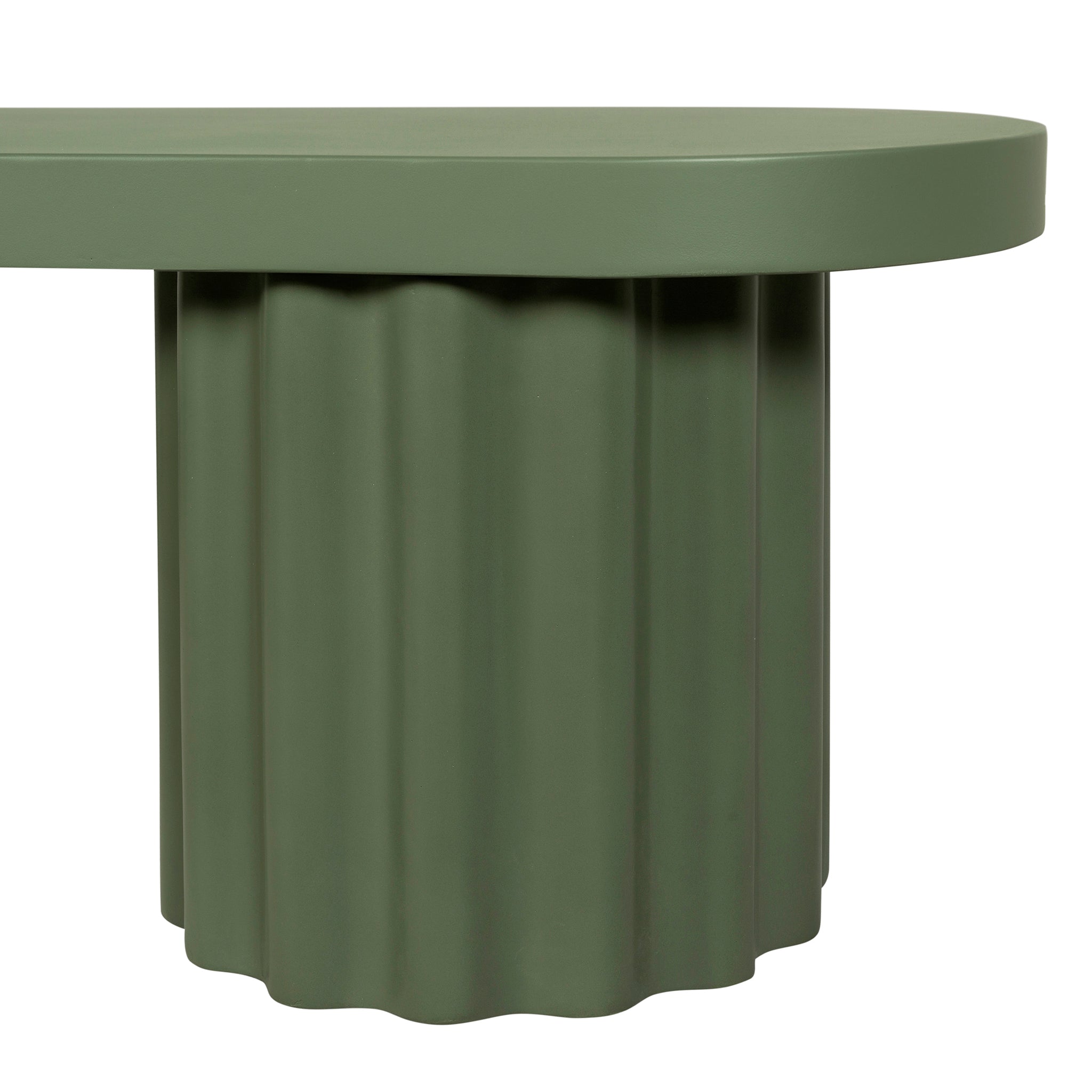 2.1m Concrete Bergamo Bench- Green
