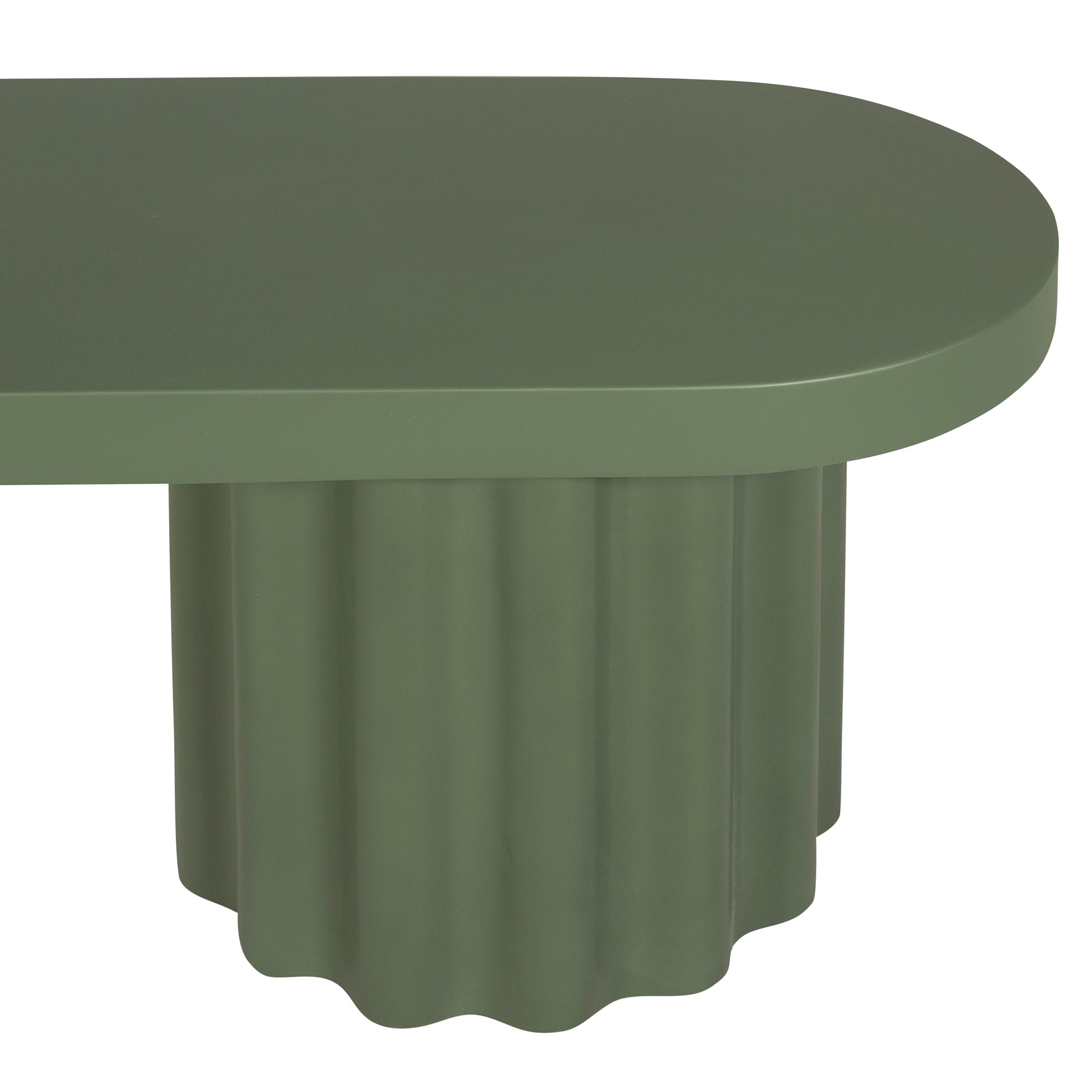 2.1m Concrete Bergamo Bench- Green