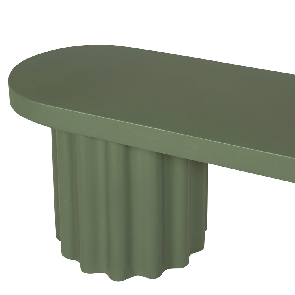 2.1m Concrete Bergamo Bench- Green