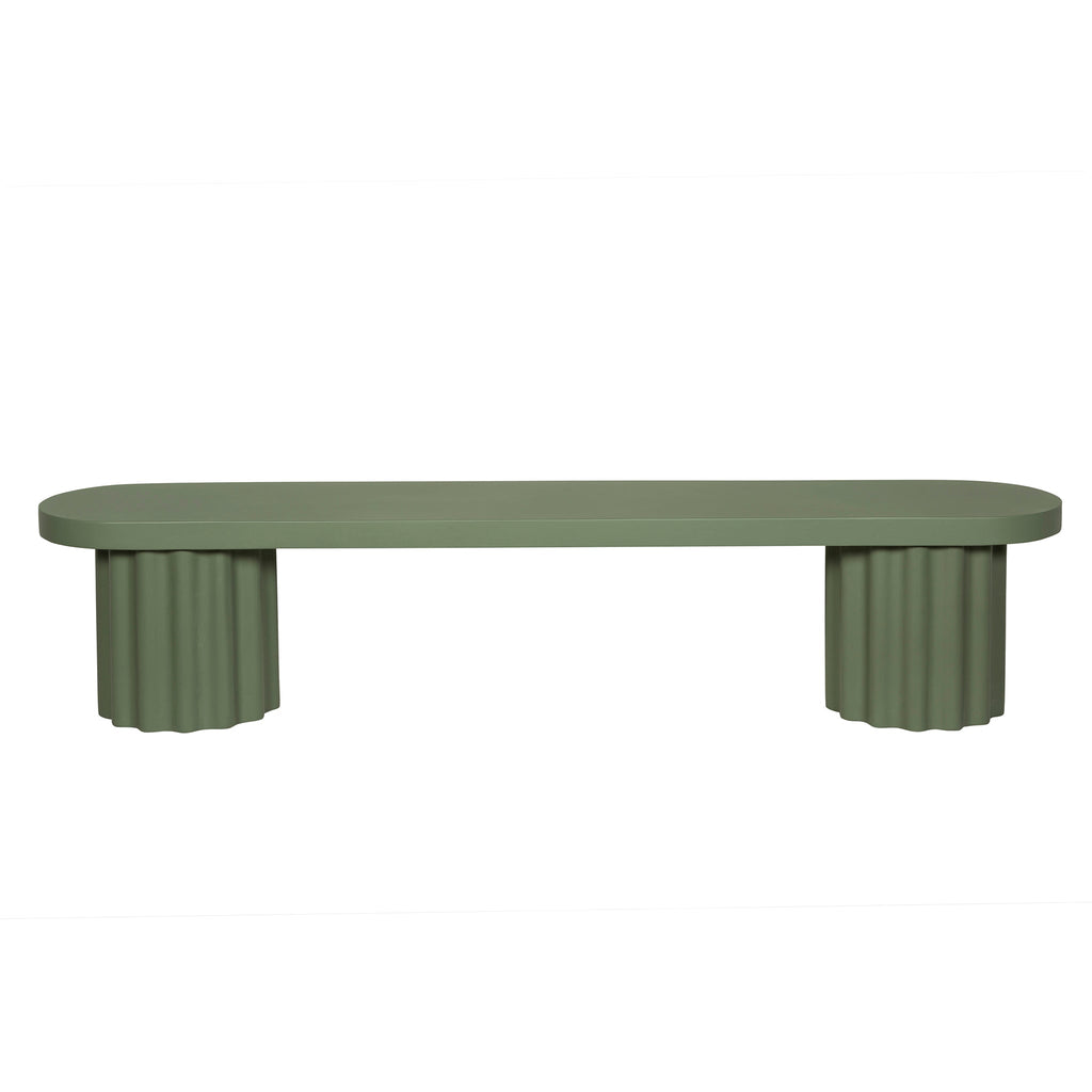 2.1m Concrete Bergamo Bench- Green