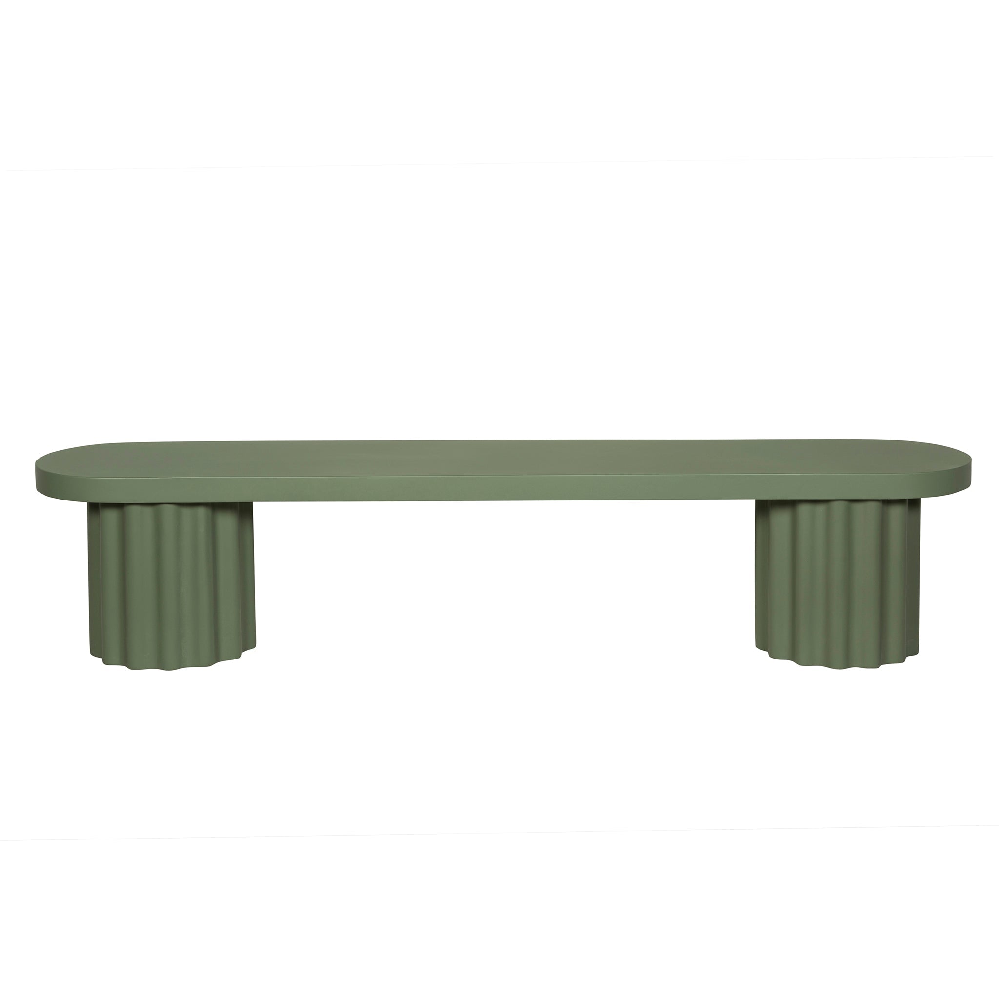2.1m Concrete Bergamo Bench- Green