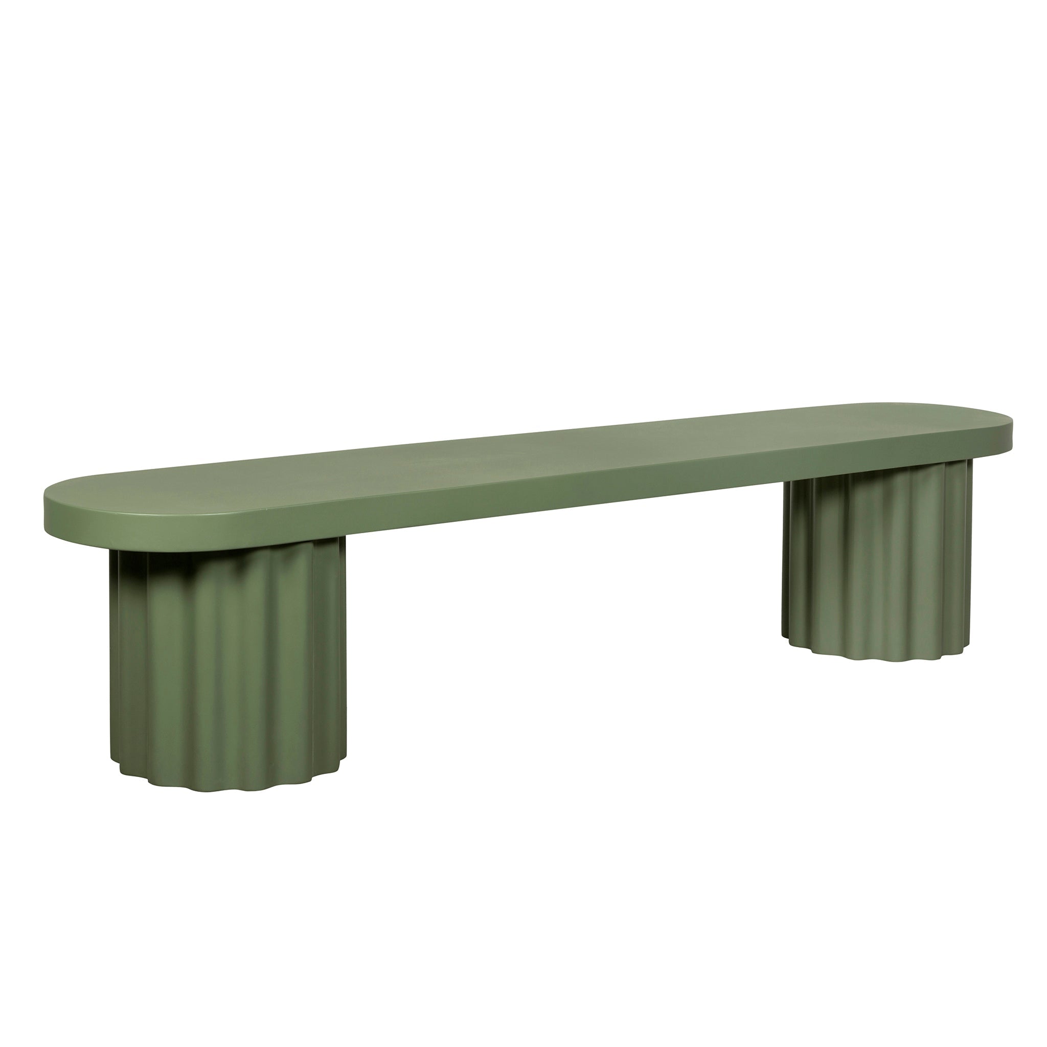 2.1m Concrete Bergamo Bench- Green