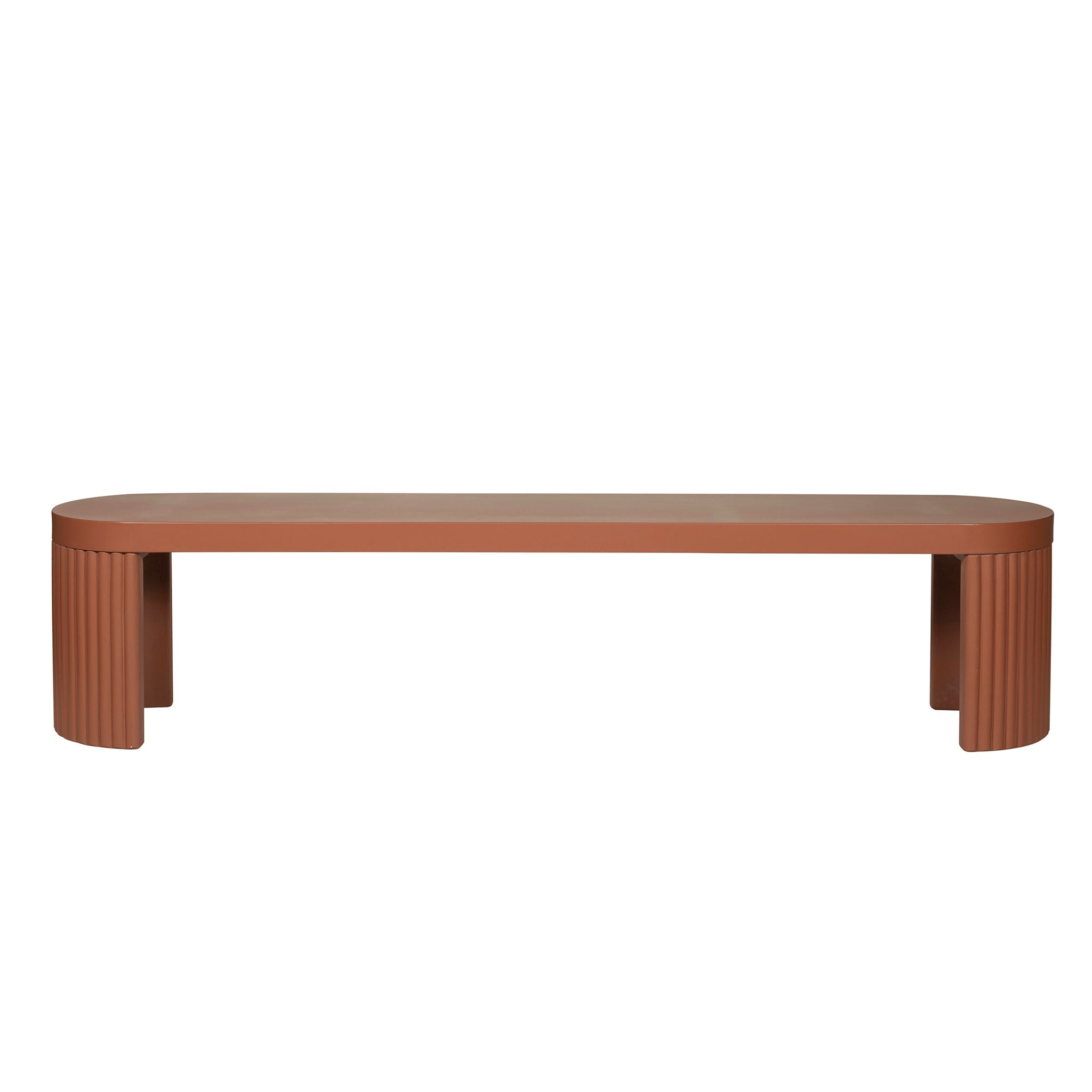 2m Concrete Bergamo Bench- Terracotta