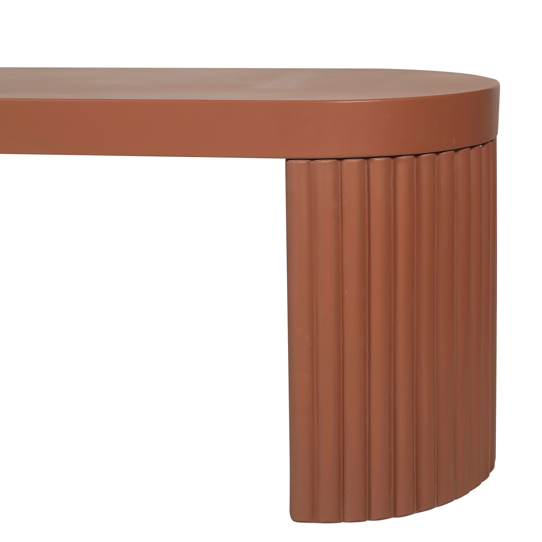 2m Concrete Bergamo Bench- Terracotta
