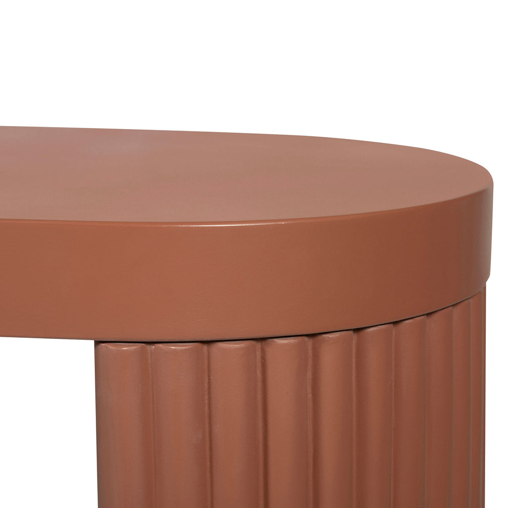 2m Concrete Bergamo Bench- Terracotta
