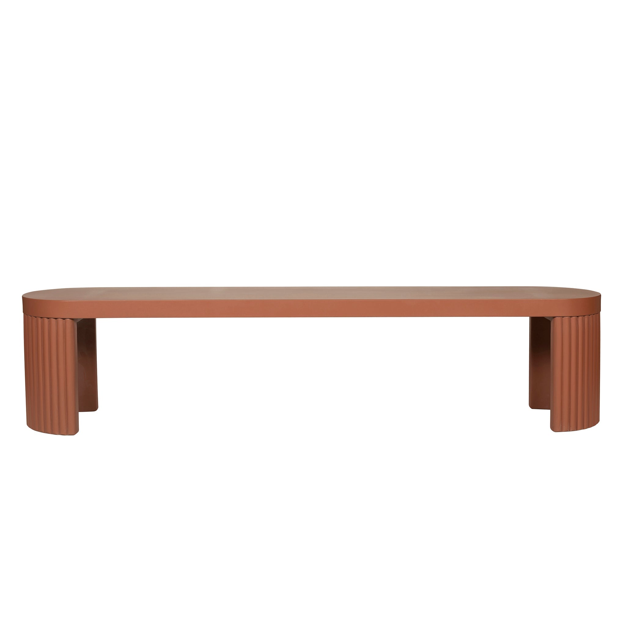 2m Concrete Bergamo Bench- Terracotta