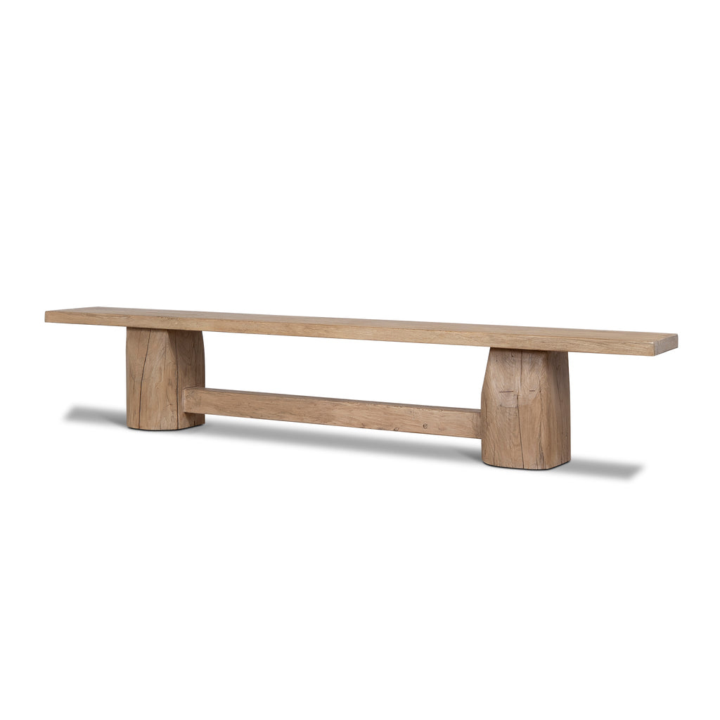 2.5m Elm Bergamo Bench- Natural