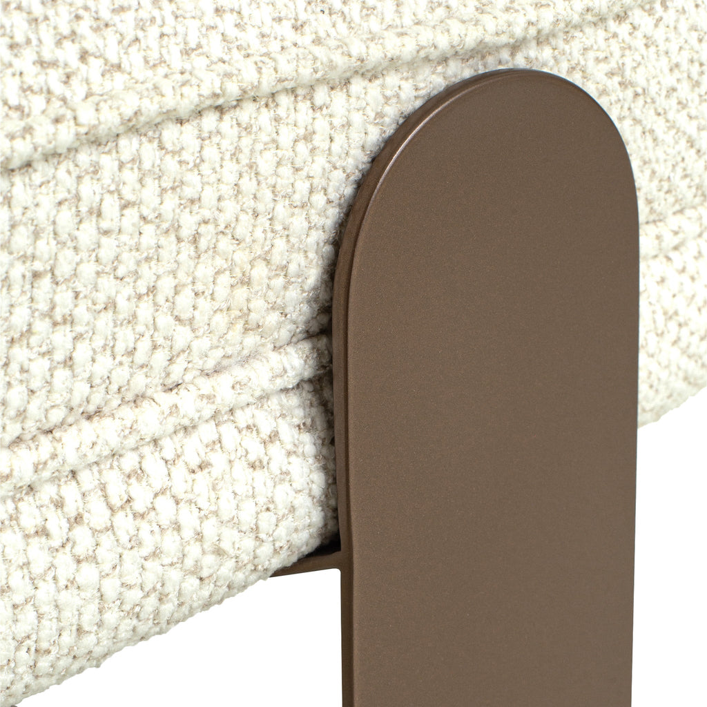 1.5m Long Bergamo Bench- Soft Ivory