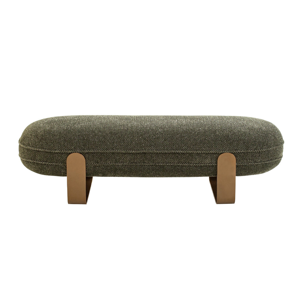 1.5m Long Bergamo Bench- Woven Green