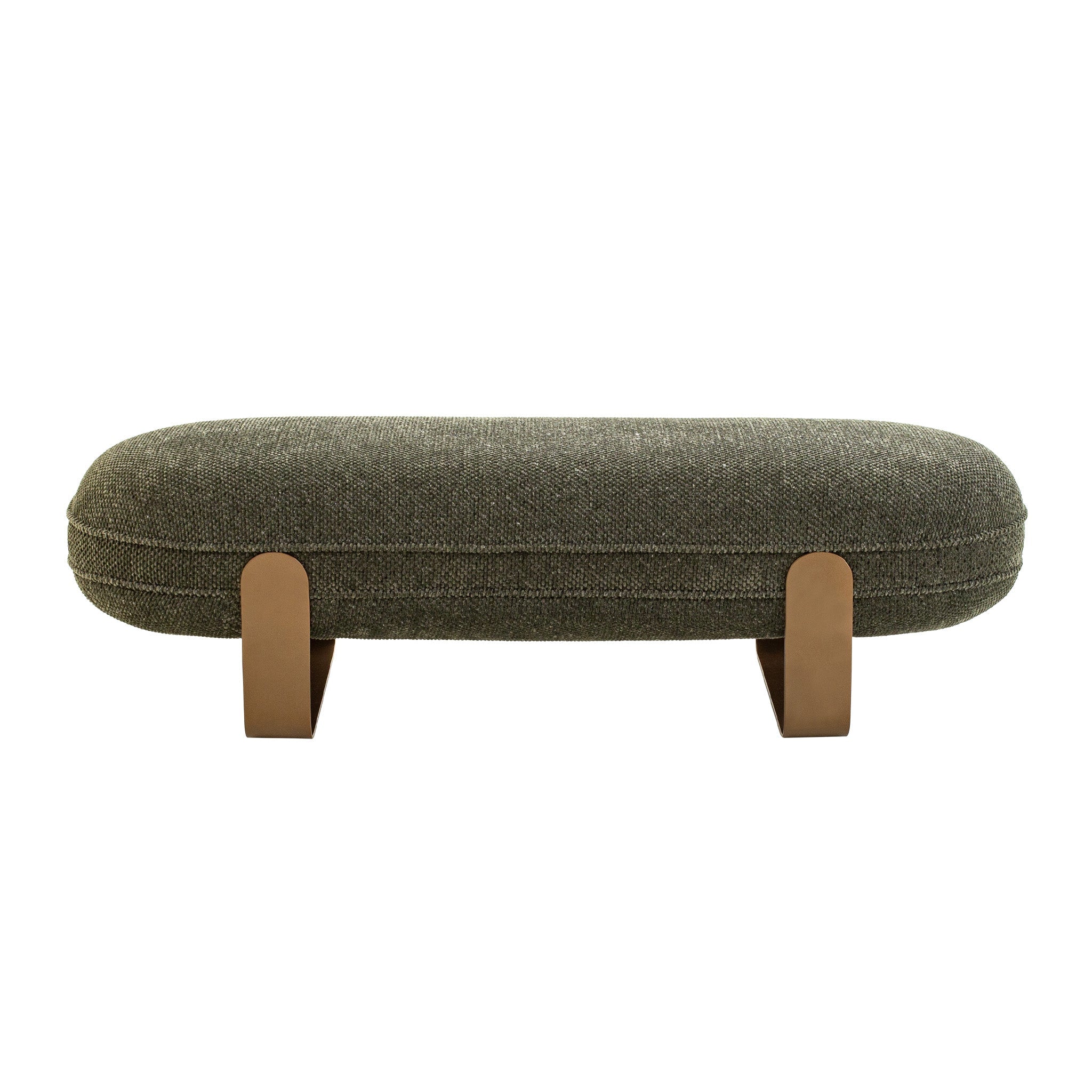 1.5m Long Bergamo Bench- Woven Green