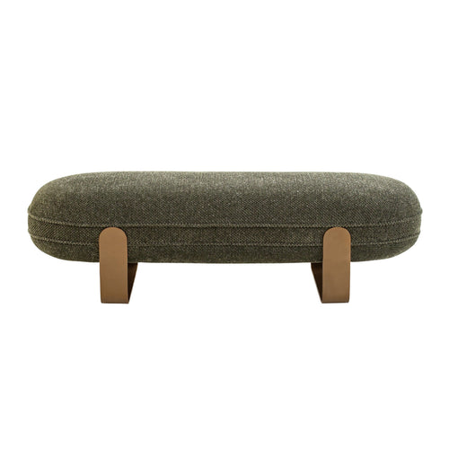 1.5m Long Bergamo Bench- Woven Green