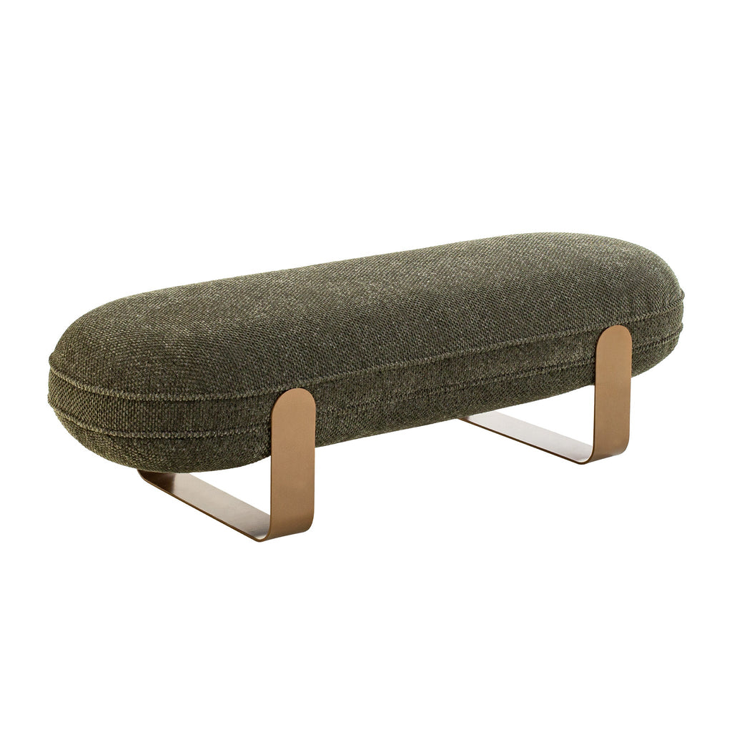1.5m Long Bergamo Bench- Woven Green