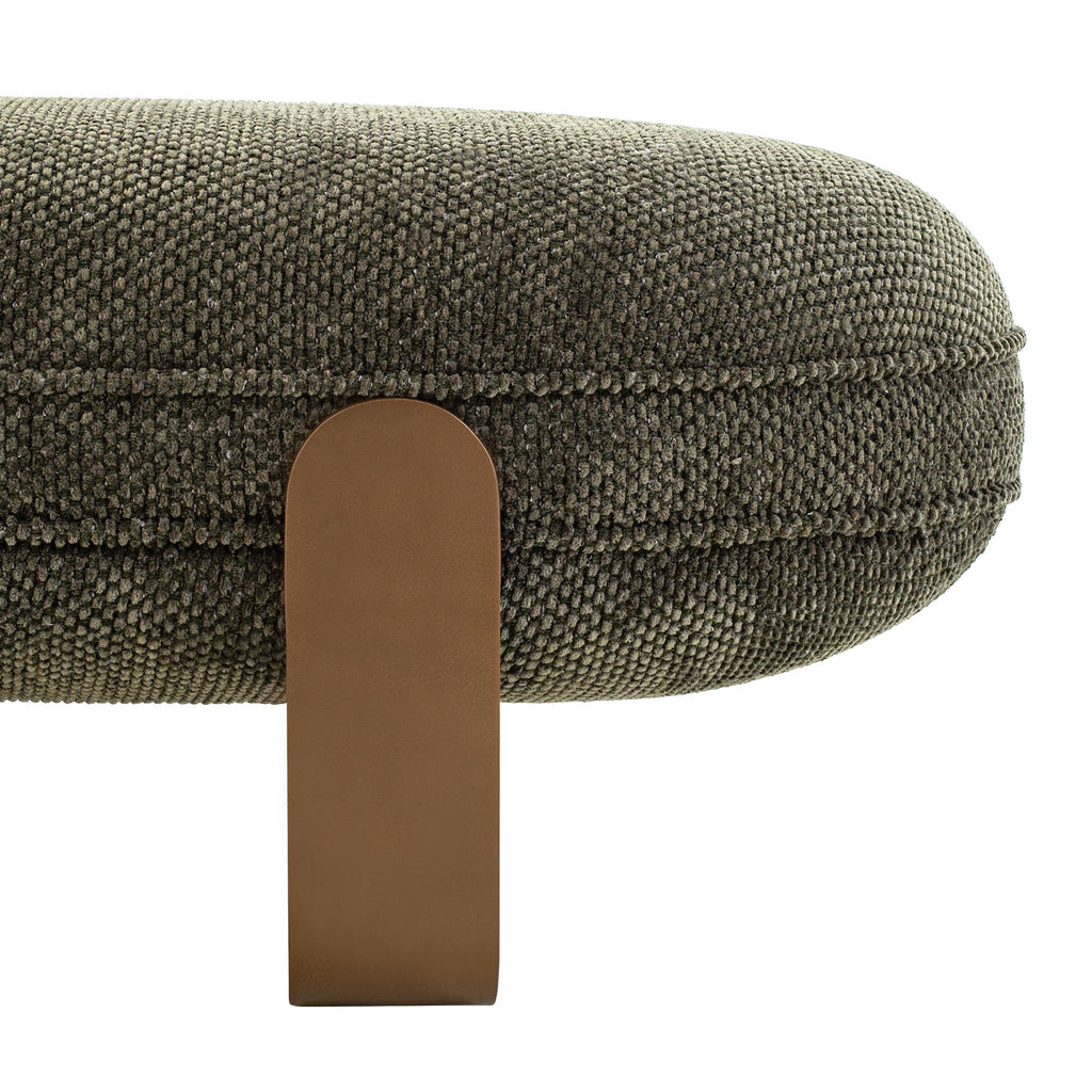 1.5m Long Bergamo Bench- Woven Green