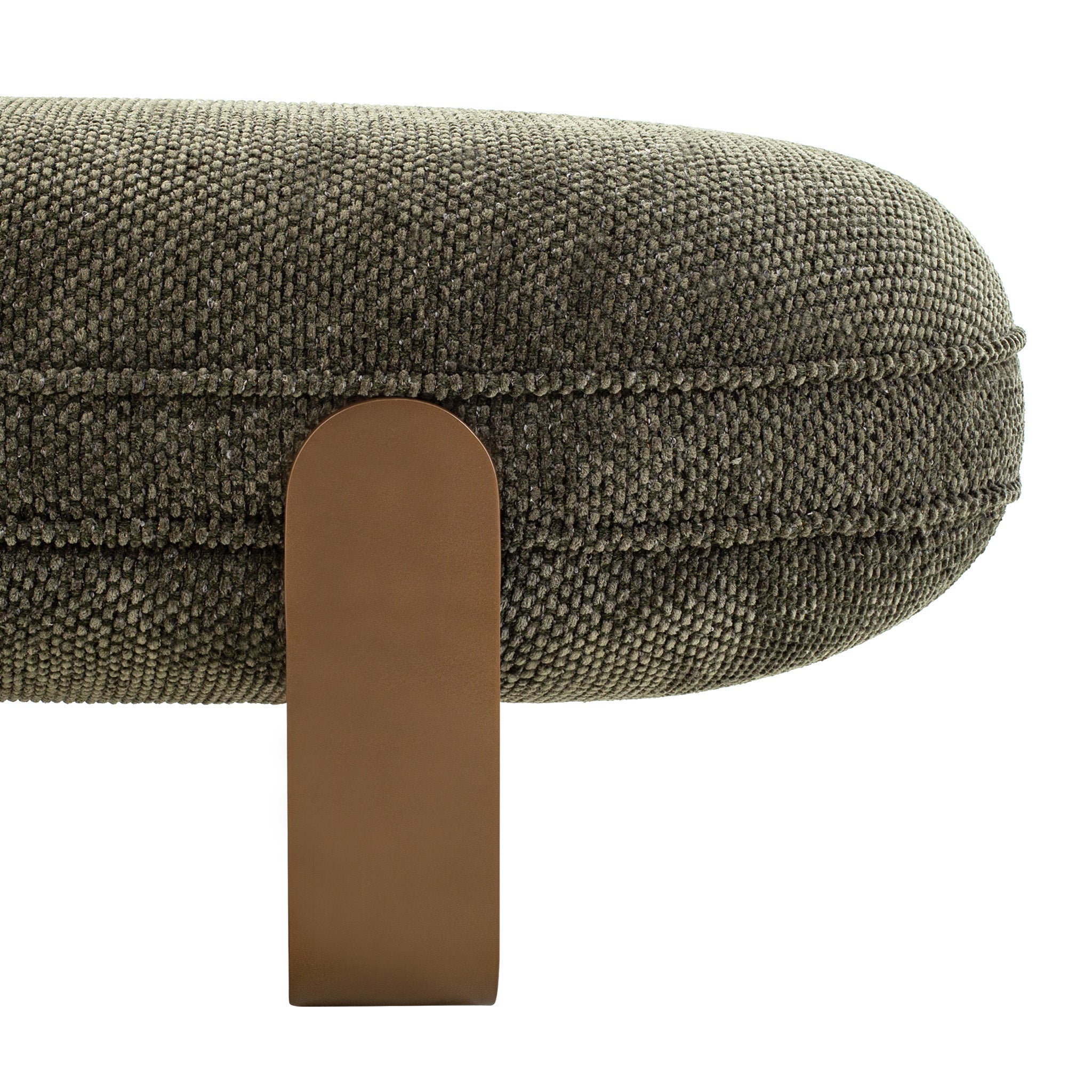 1.5m Long Bergamo Bench- Woven Green