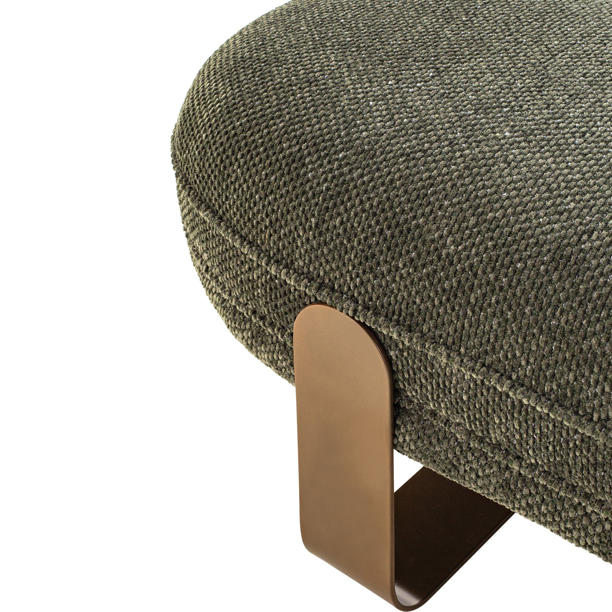 1.5m Long Bergamo Bench- Woven Green