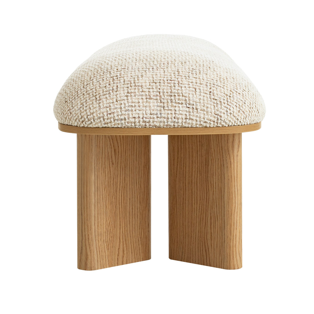1.5m Natural Bergamo Bench- Honeycomb White