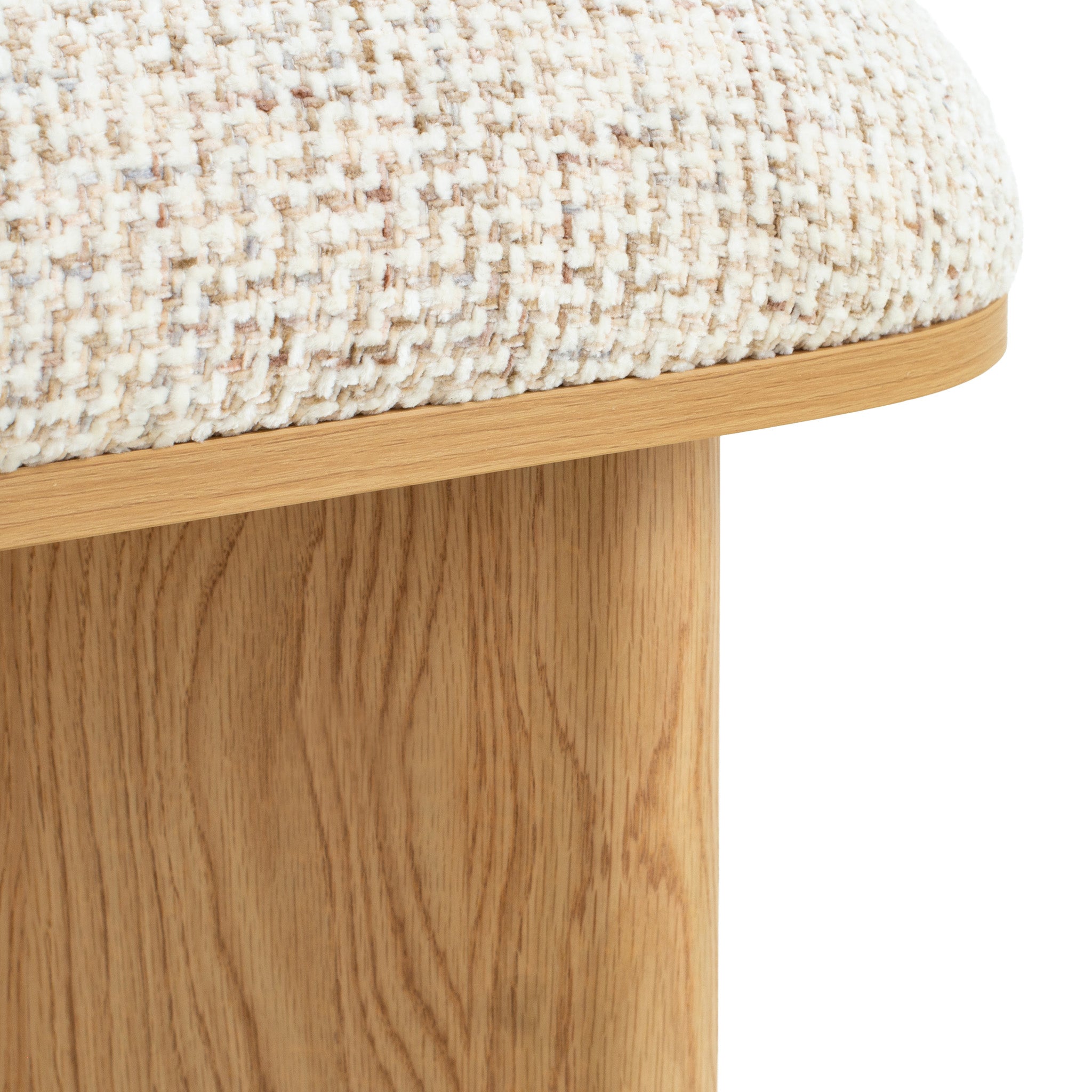 1.5m Natural Bergamo Bench- Honeycomb White