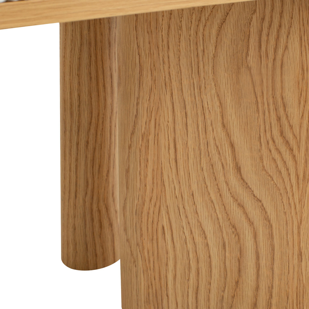 1.5m Natural Bergamo Bench- Honeycomb White