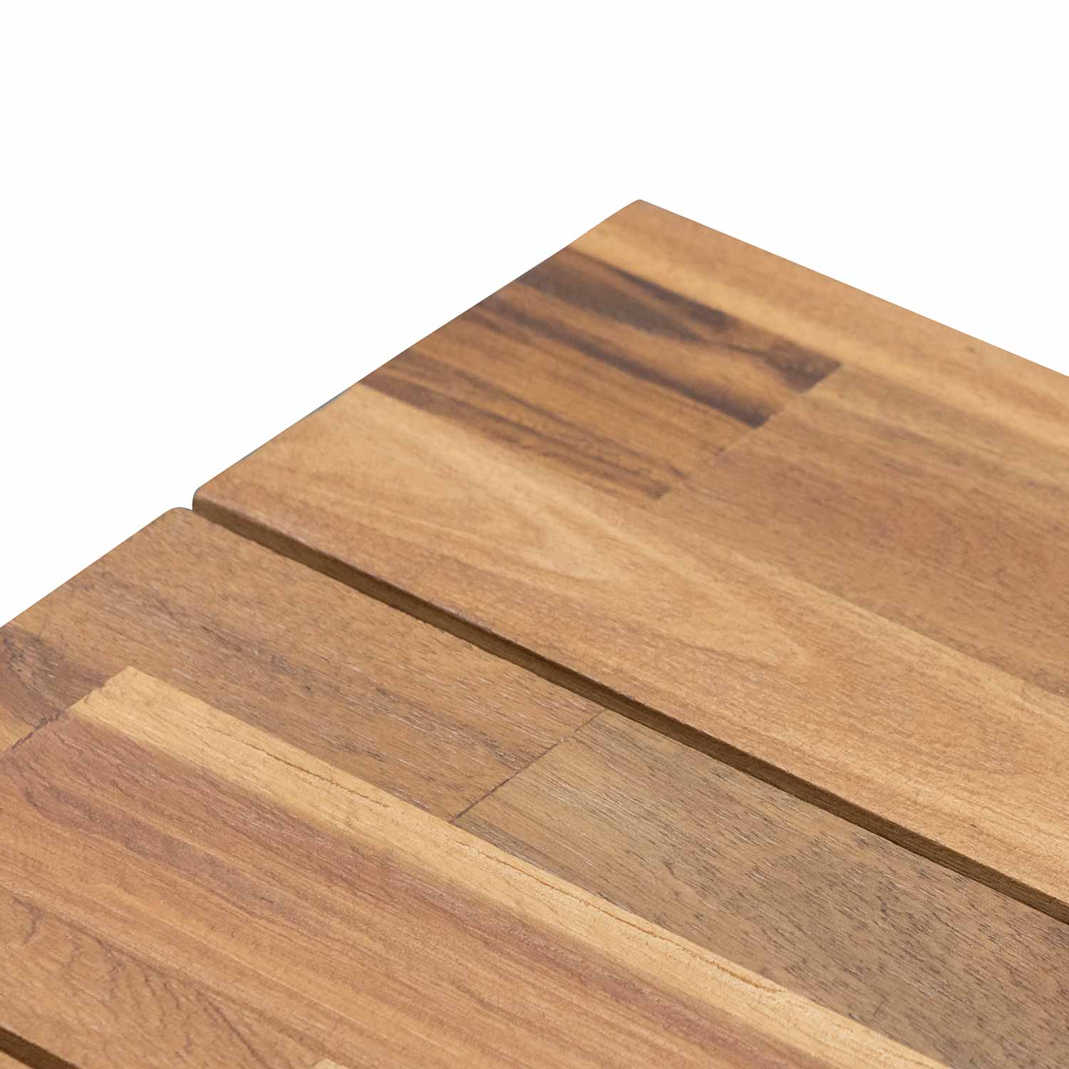 Outdoor Wooden Bergamo Bench- Natural Top and Black Legs