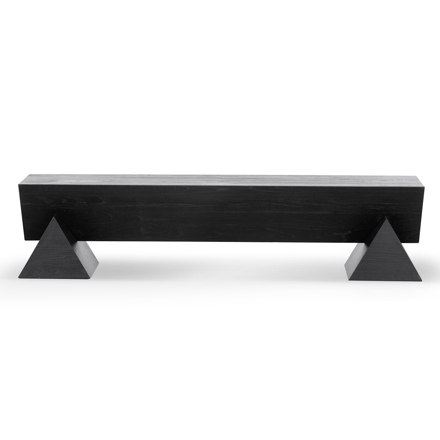1.9m Elm Bergamo Bench- Full Black