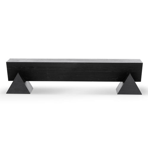1.9m Elm Bergamo Bench- Full Black