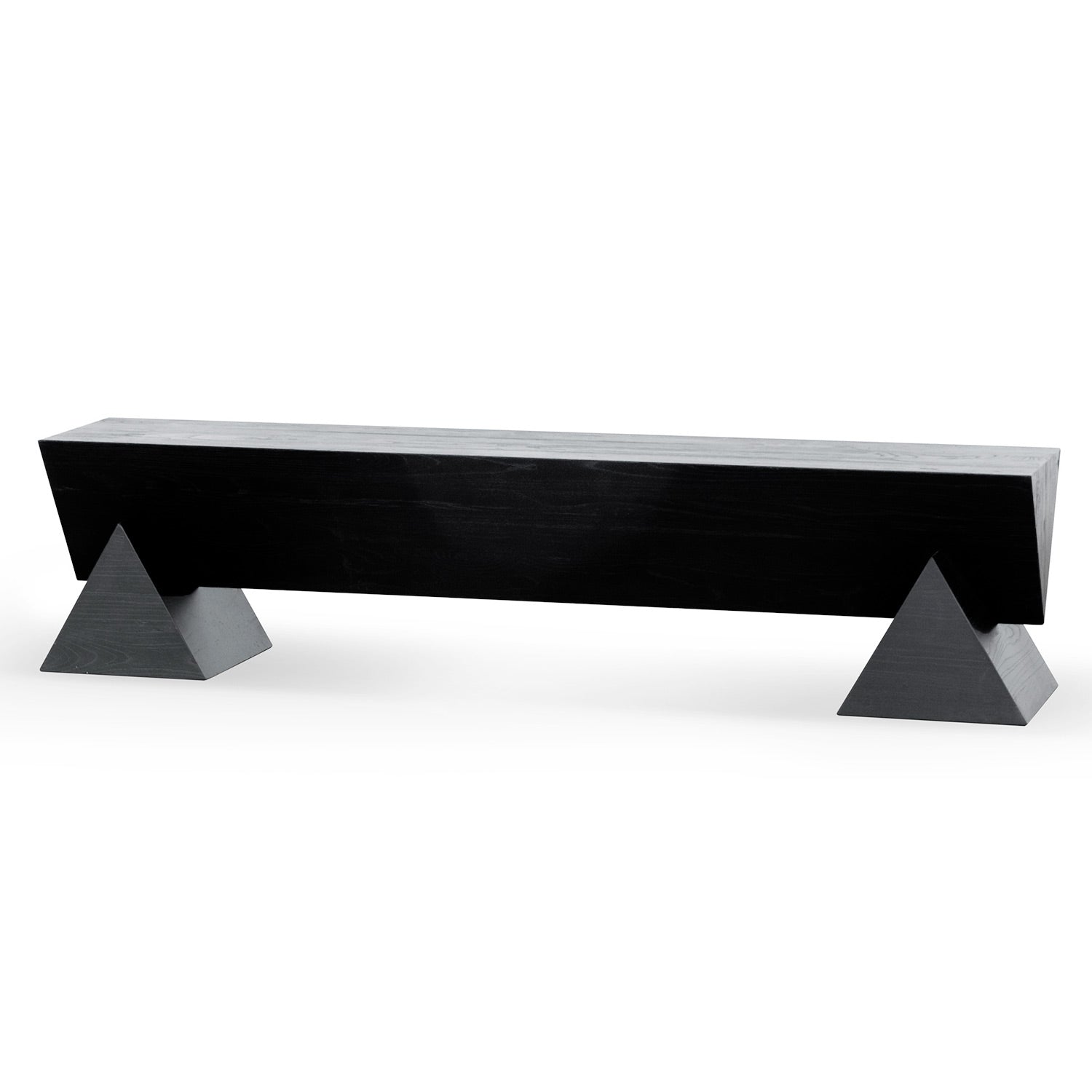 1.9m Elm Bergamo Bench- Full Black