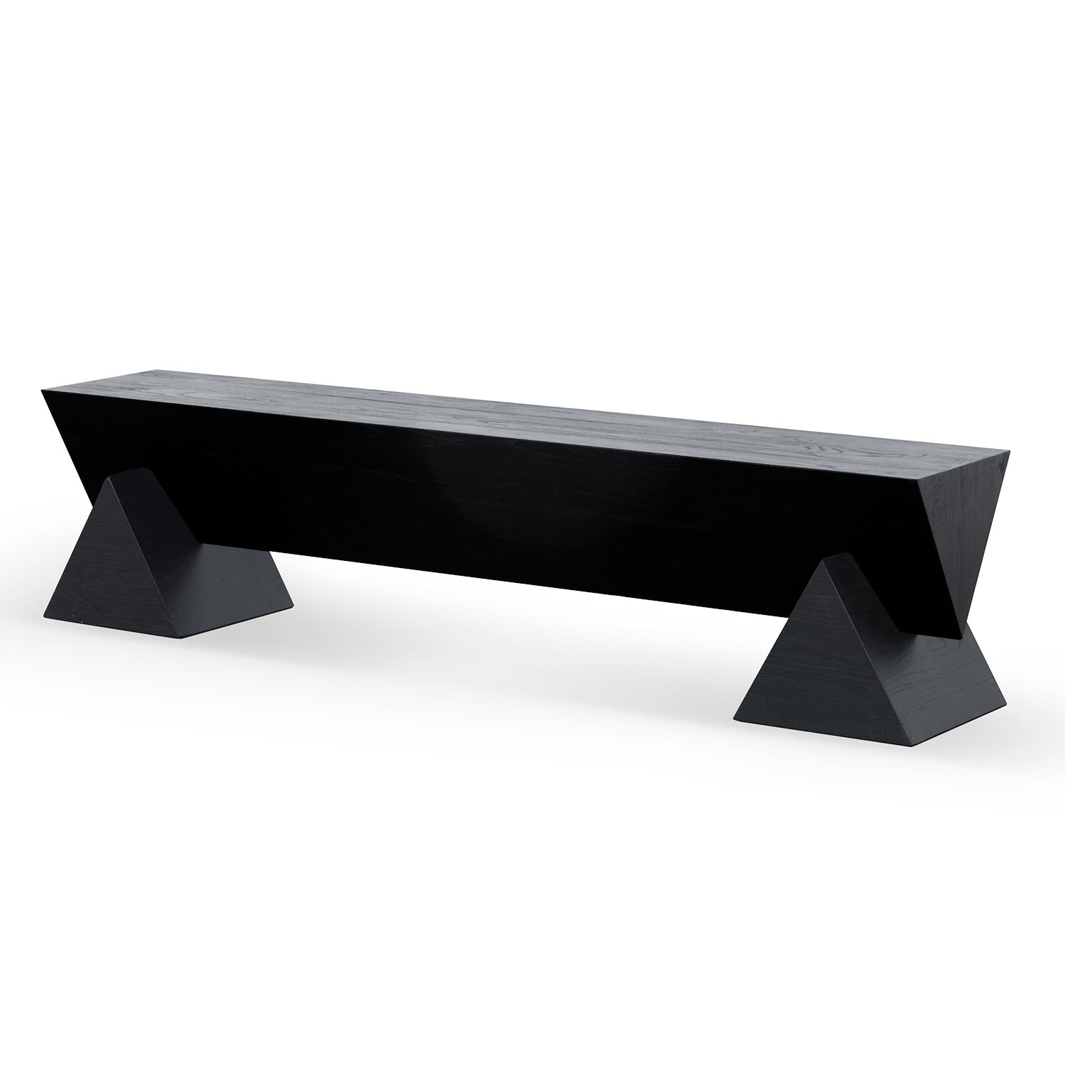 1.9m Elm Bergamo Bench- Full Black