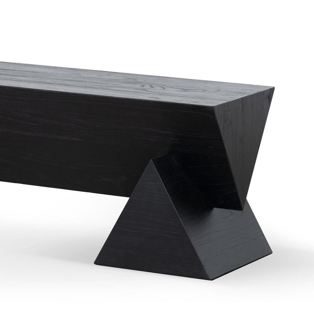 1.9m Elm Bergamo Bench- Full Black