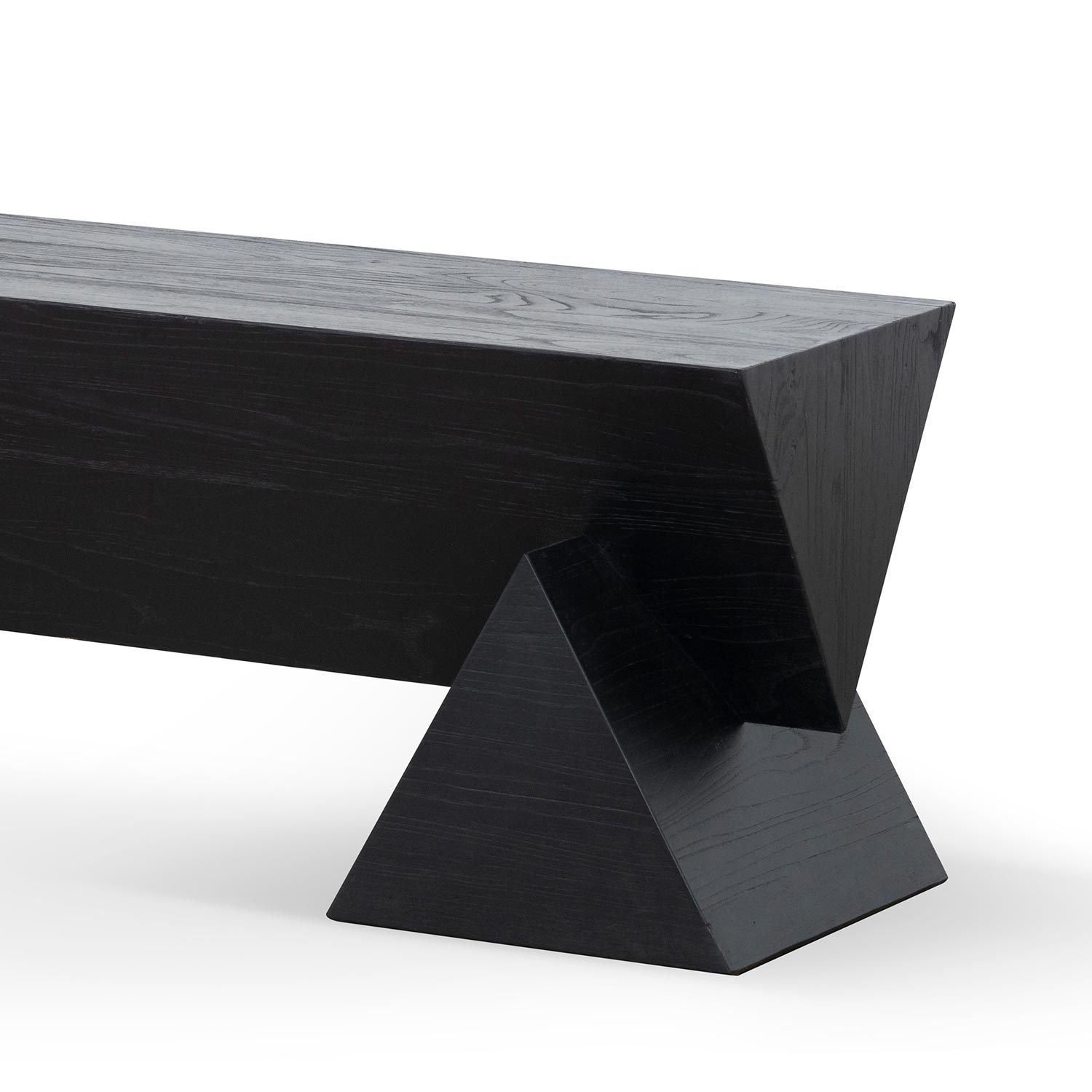 1.9m Elm Bergamo Bench- Full Black