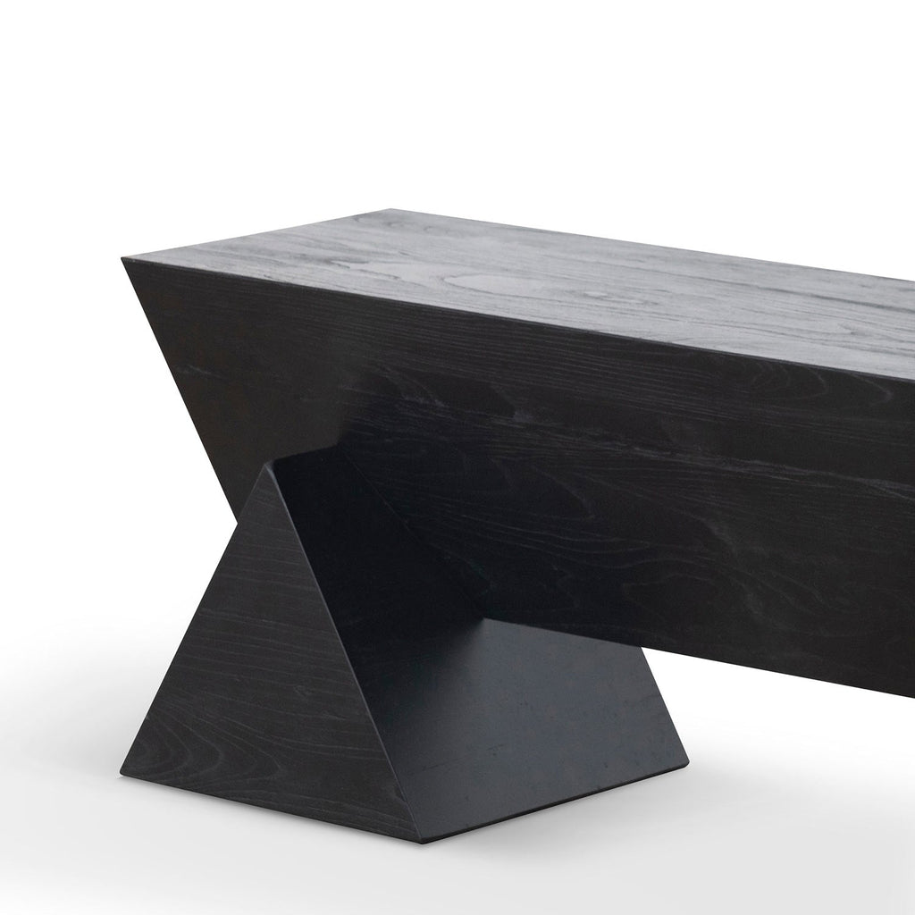 1.9m Elm Bergamo Bench- Full Black