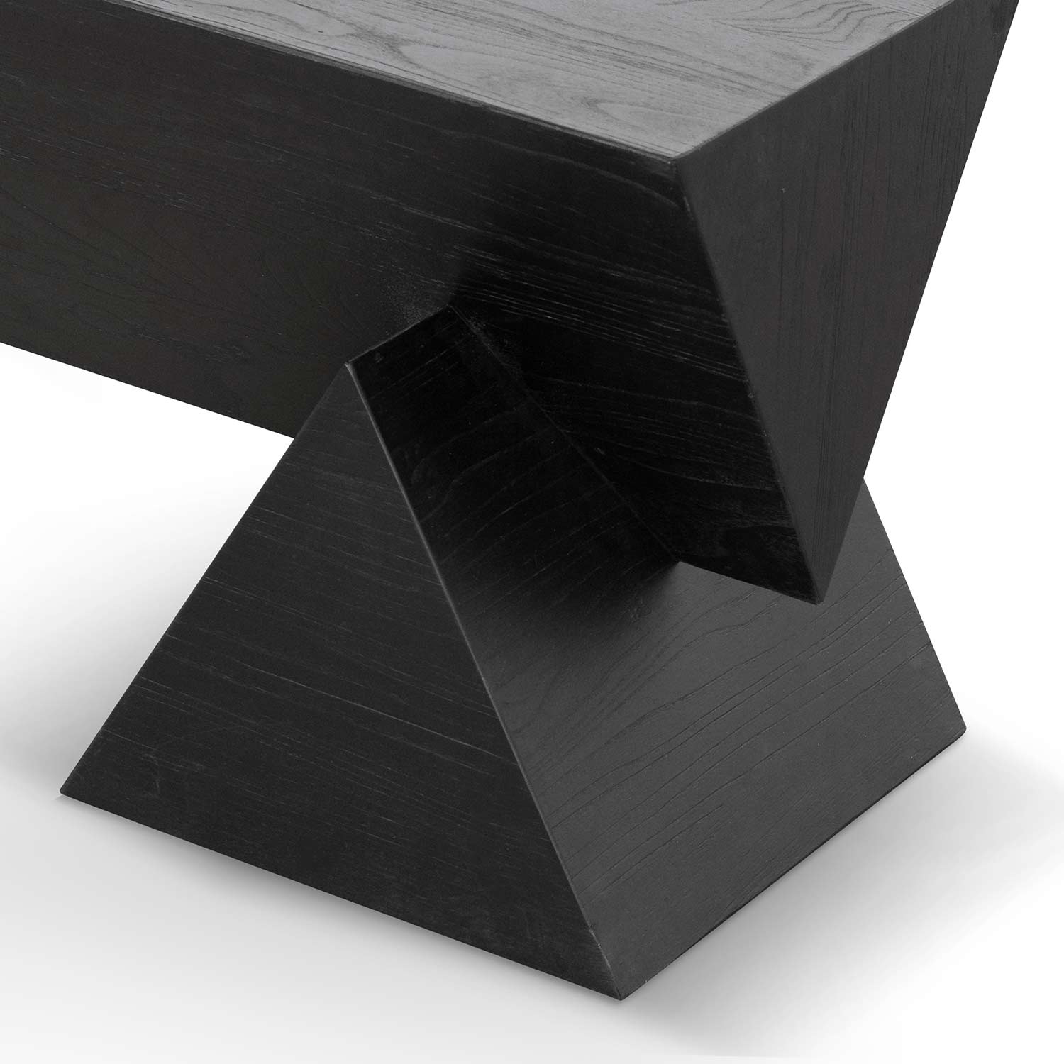 1.9m Elm Bergamo Bench- Full Black