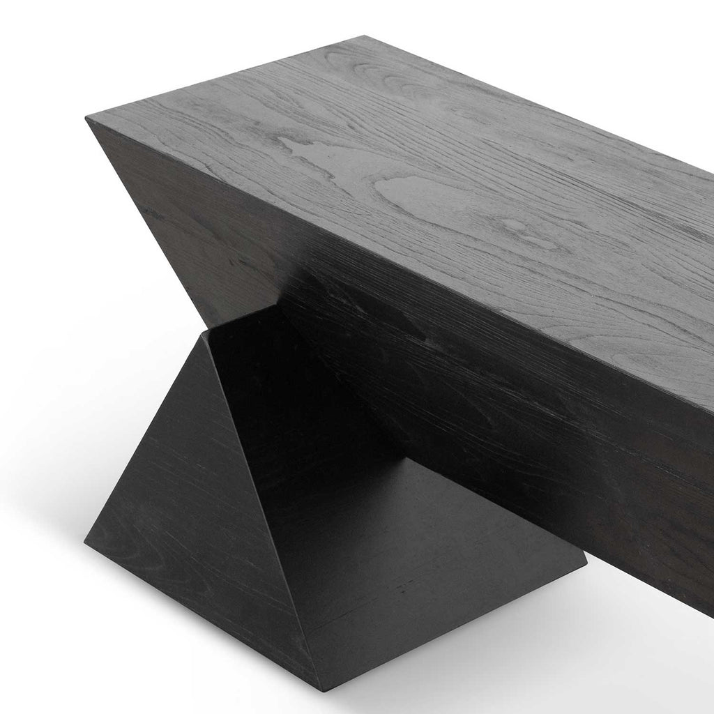 1.9m Elm Bergamo Bench- Full Black