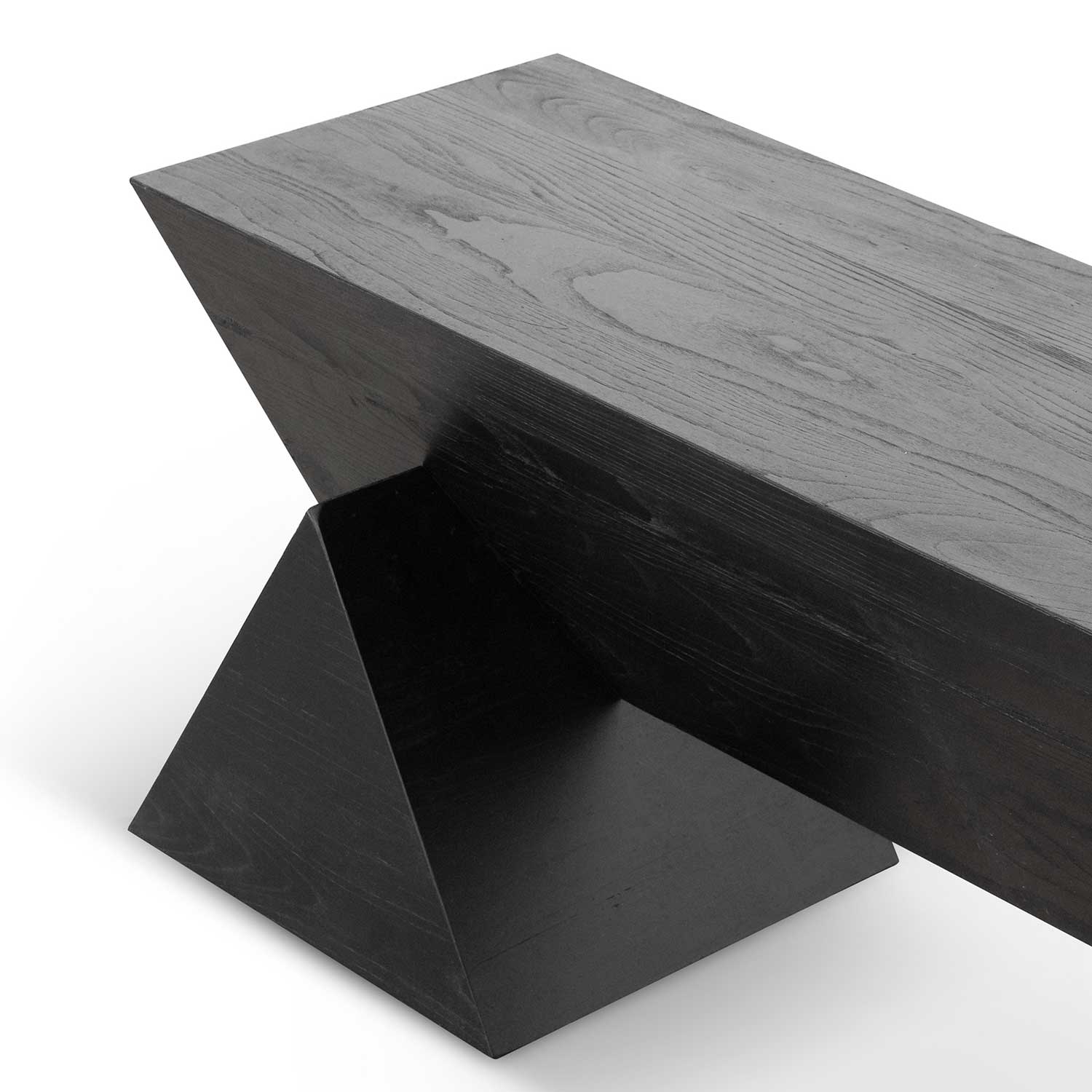1.9m Elm Bergamo Bench- Full Black