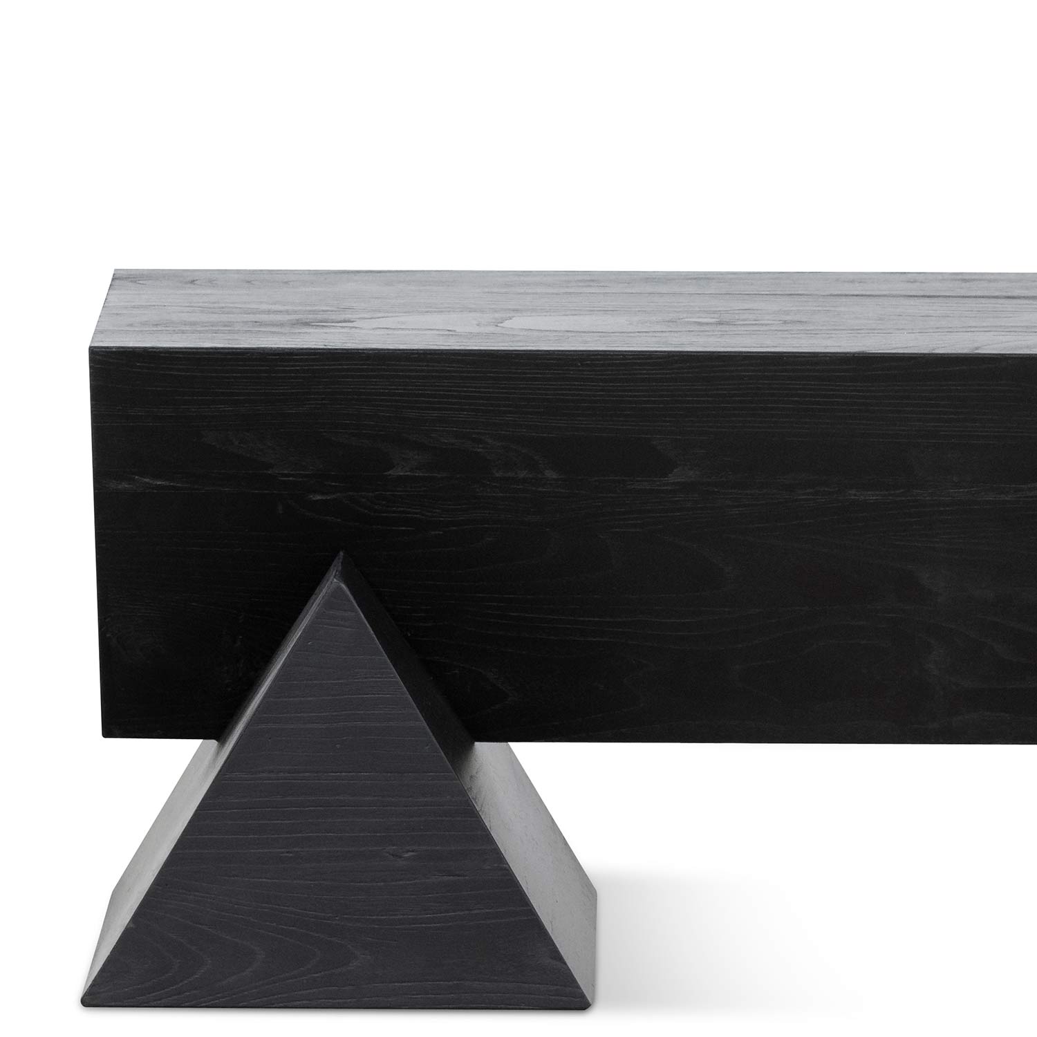 1.9m Elm Bergamo Bench- Full Black