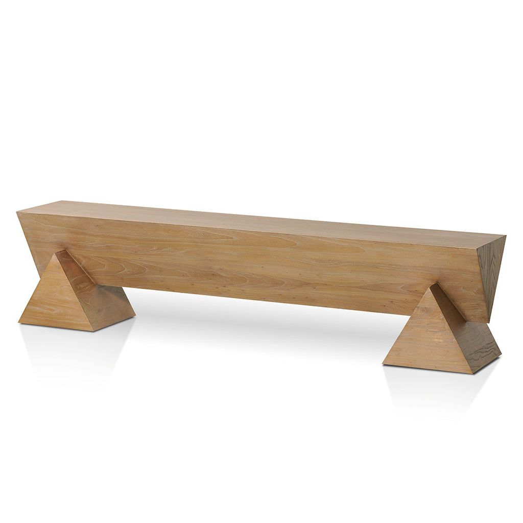 1.9m Elm Bergamo Bench- Natural