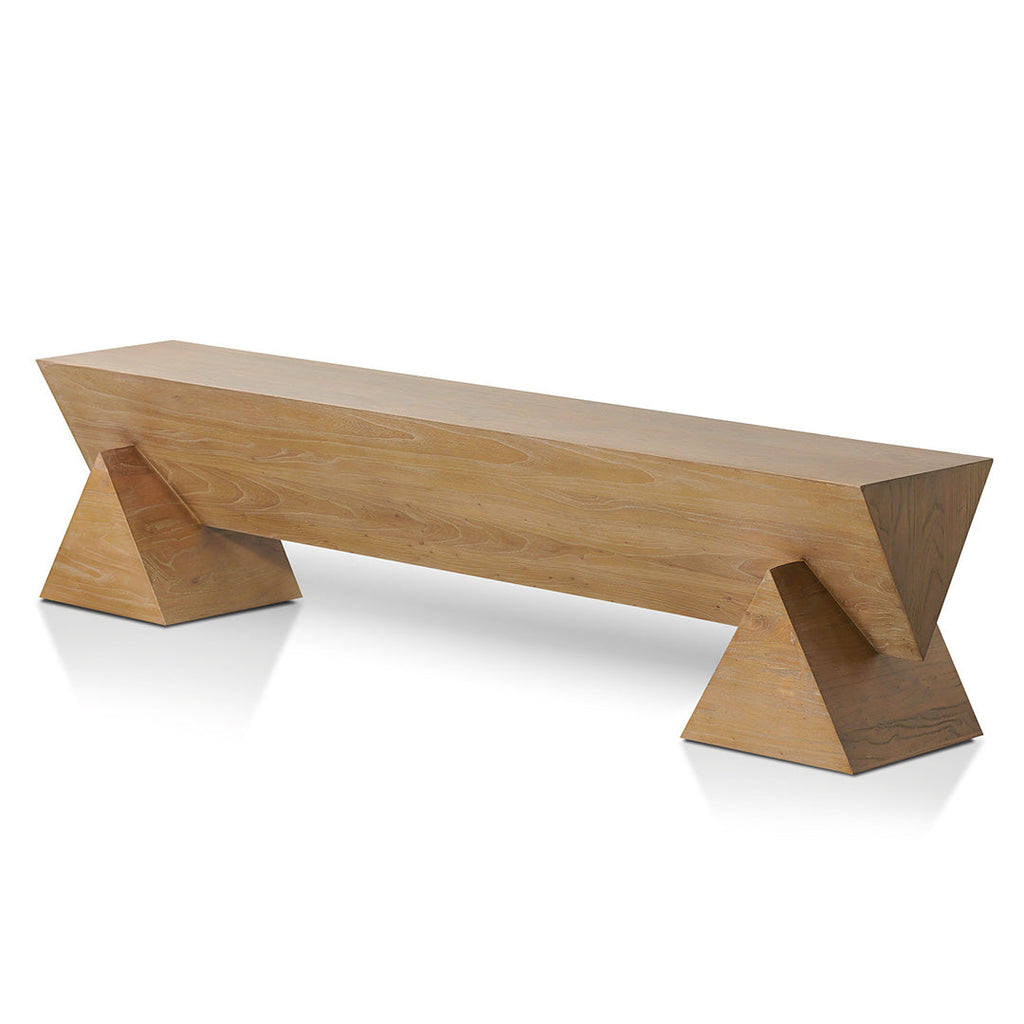 1.9m Elm Bergamo Bench- Natural
