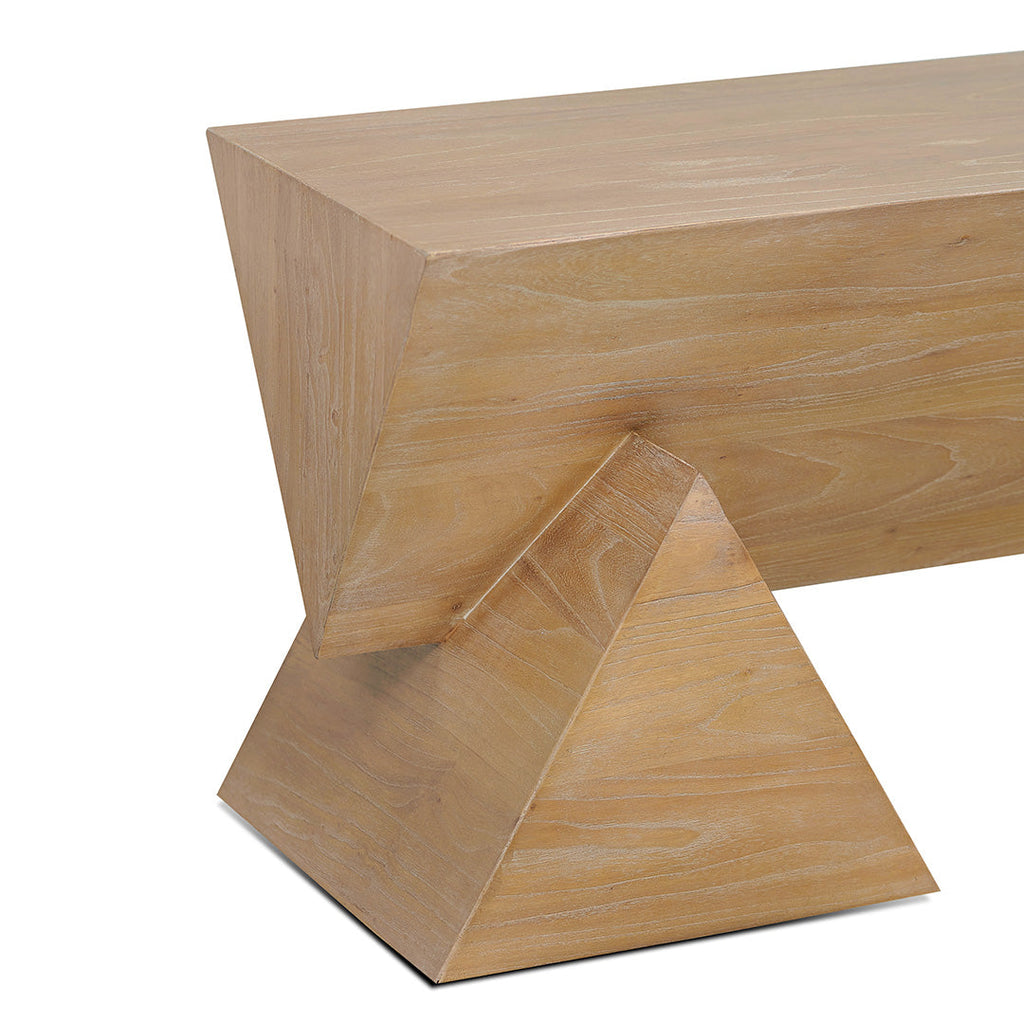 1.9m Elm Bergamo Bench- Natural
